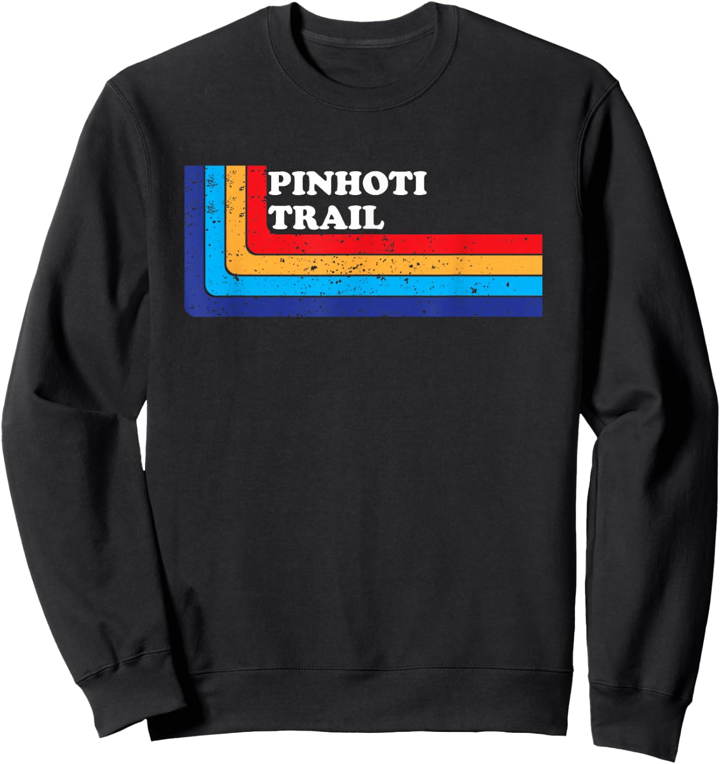 Hiking the Pinhoti Trail Backpacking Rainbow Sweatshirt - Sweatshirt | Black