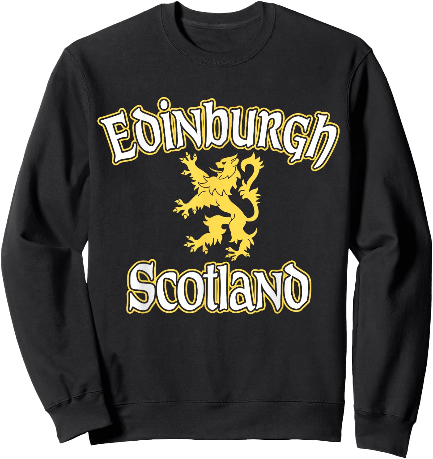 Edinburgh Scotland Rampant Lion Sweatshirt - Sweatshirt | Black