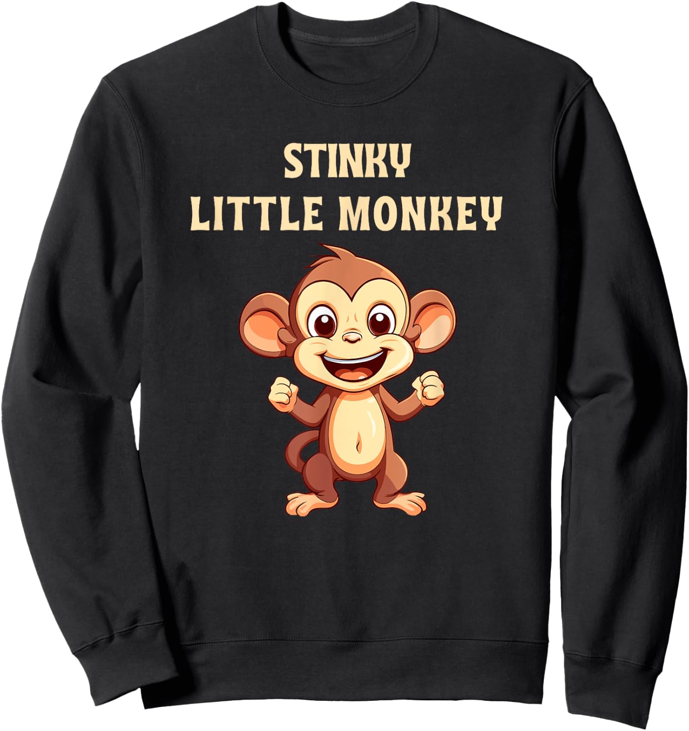 Cute Stinky Little Monkey Fart Nickname for Girlfriend Sweatshirt - Sweatshirt | Black
