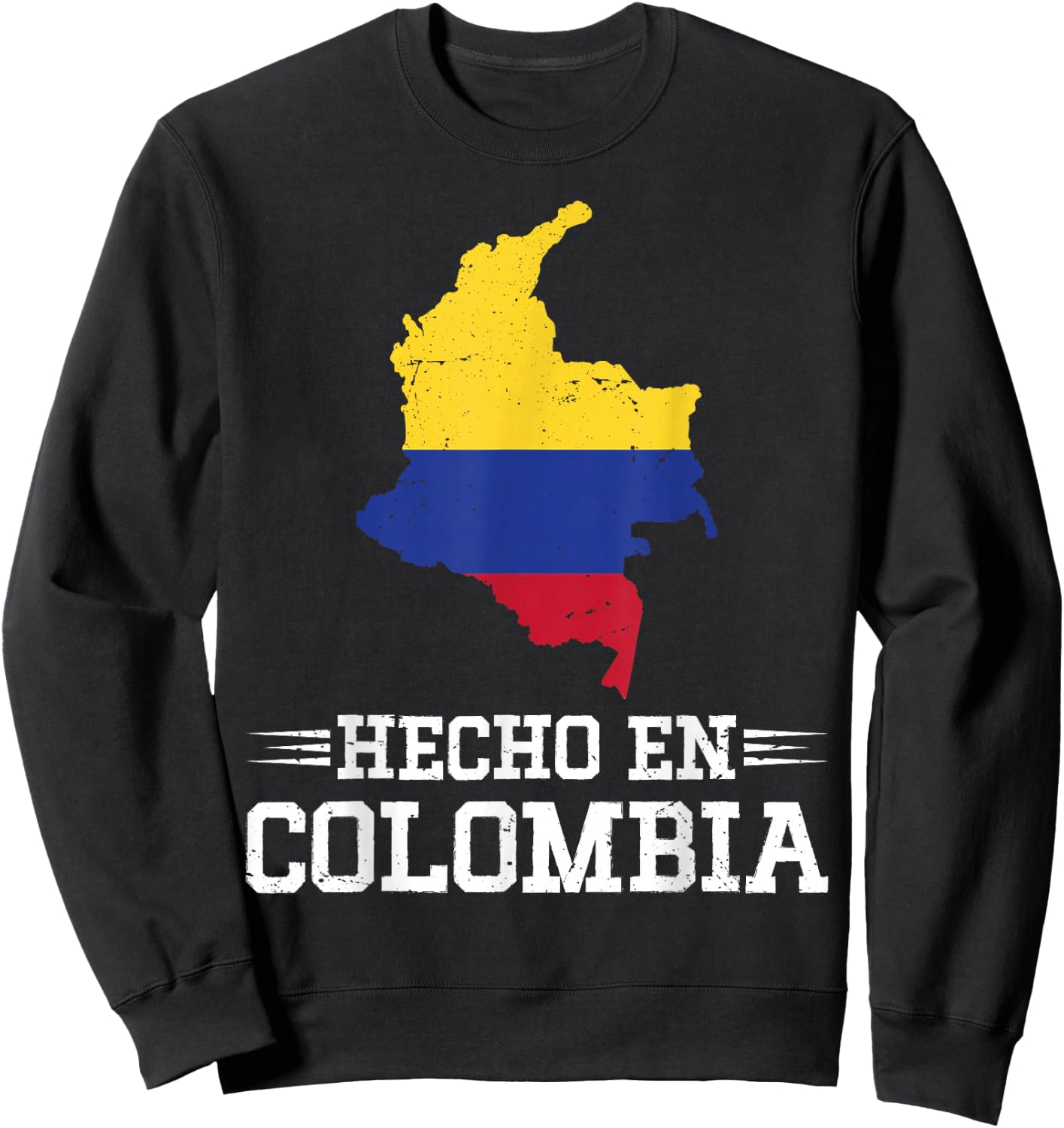 Hecho en Colombia Colombian Heritage Colombian Flag Sweatshirt - Sweatshirt | Black