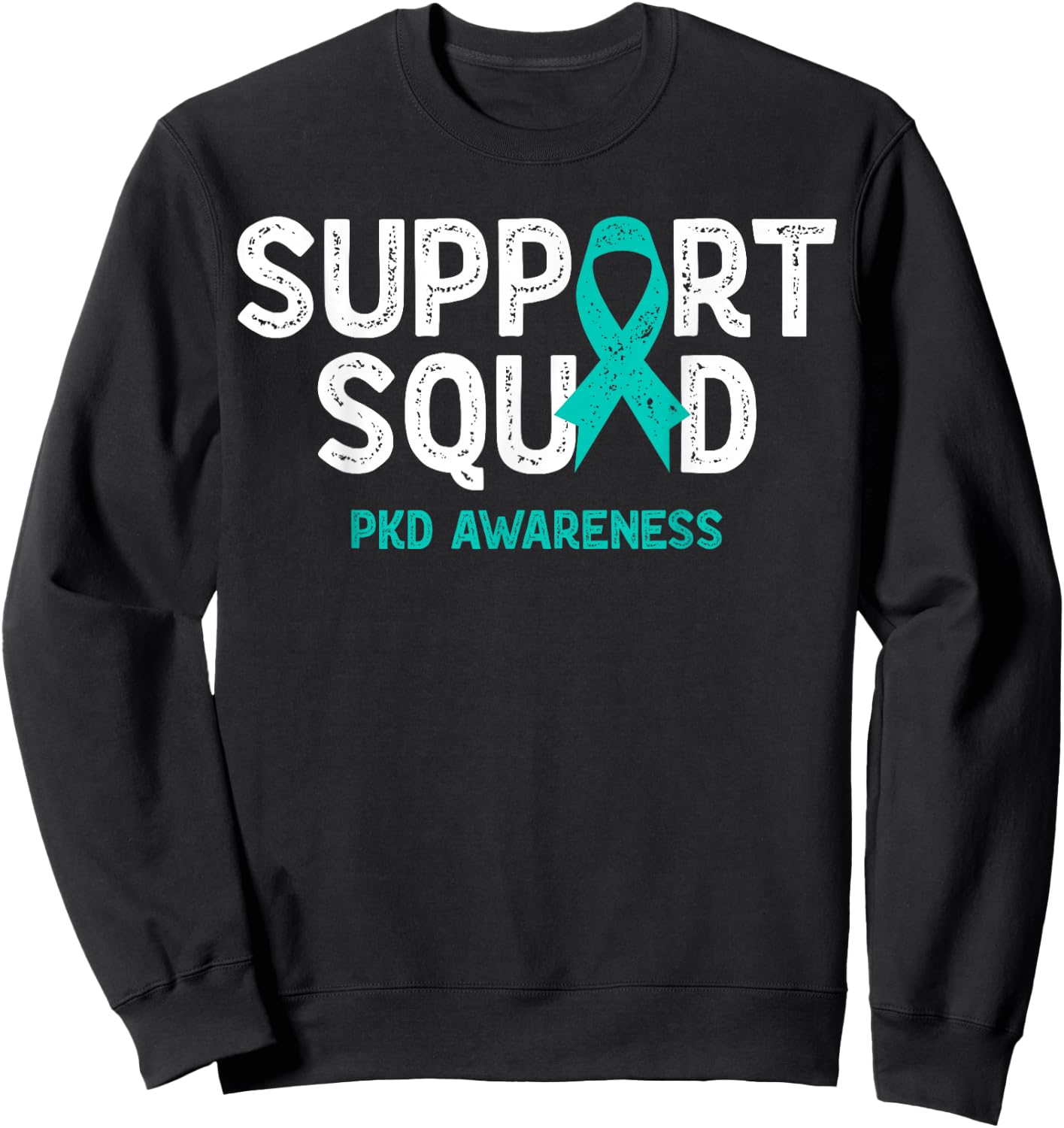 PKD Polycystic Kidney Disease Awareness Support Squad Family Sweatshirt - Sweatshirt | Black