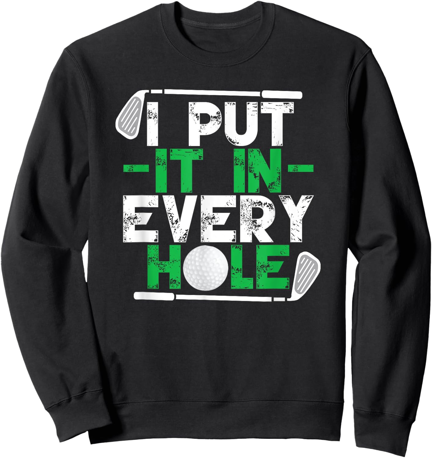 Golf Player Men Funny Golfing Golfer Sweatshirt - Sweatshirt | Black