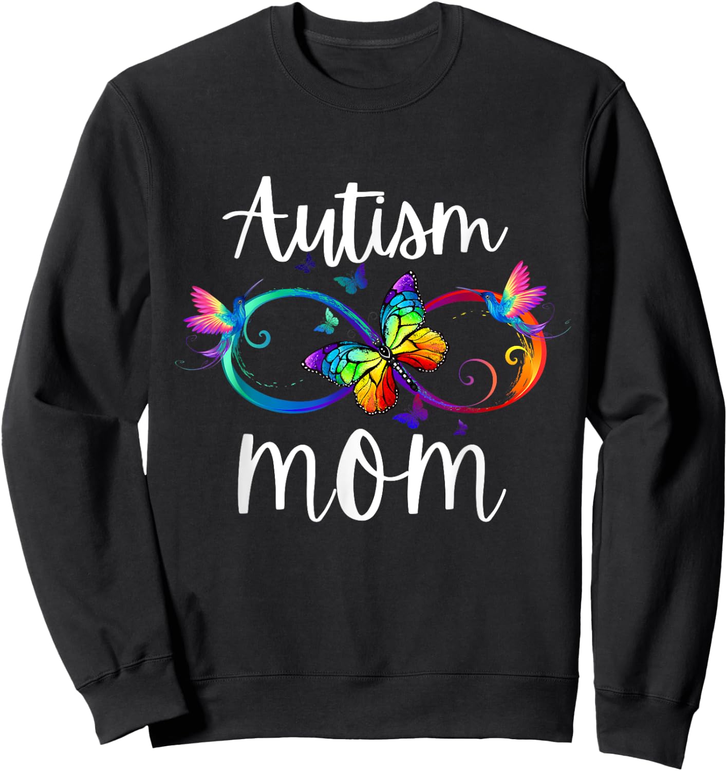 Autism Mom Neurodiversity ADHD ASD Autism Awareness Sweatshirt - Sweatshirt | Black