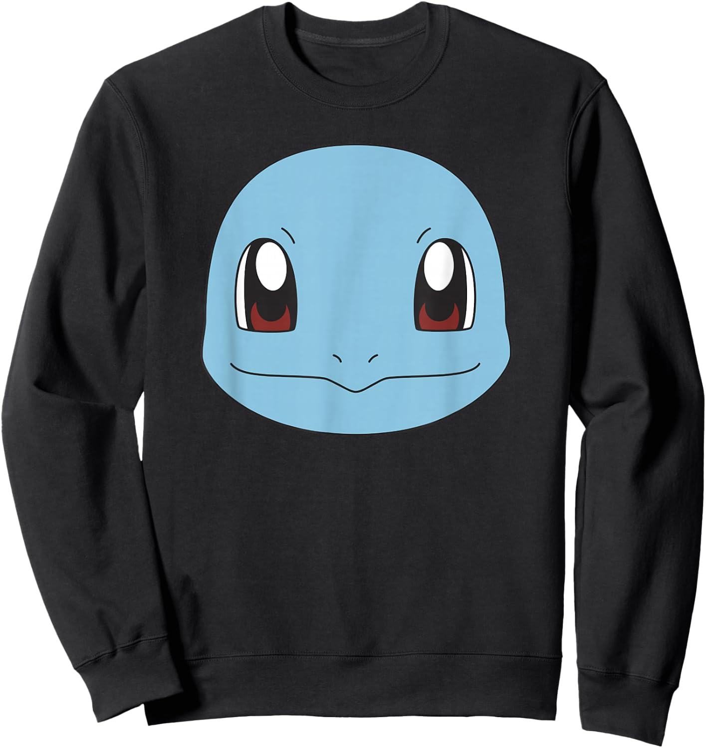 Pokémon Squirtle Cute Tiny Turtle Big Face Sweatshirt - Sweatshirt | Black