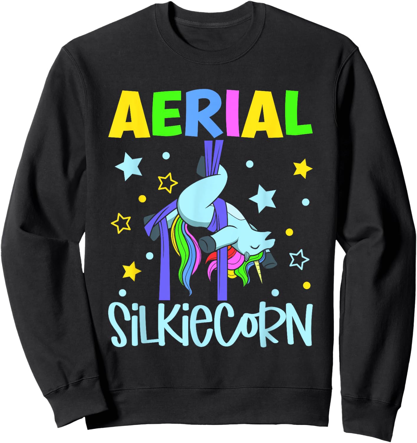 Aerial Silkiecorn - Aerial Silks Sweatshirt - Sweatshirt | Black