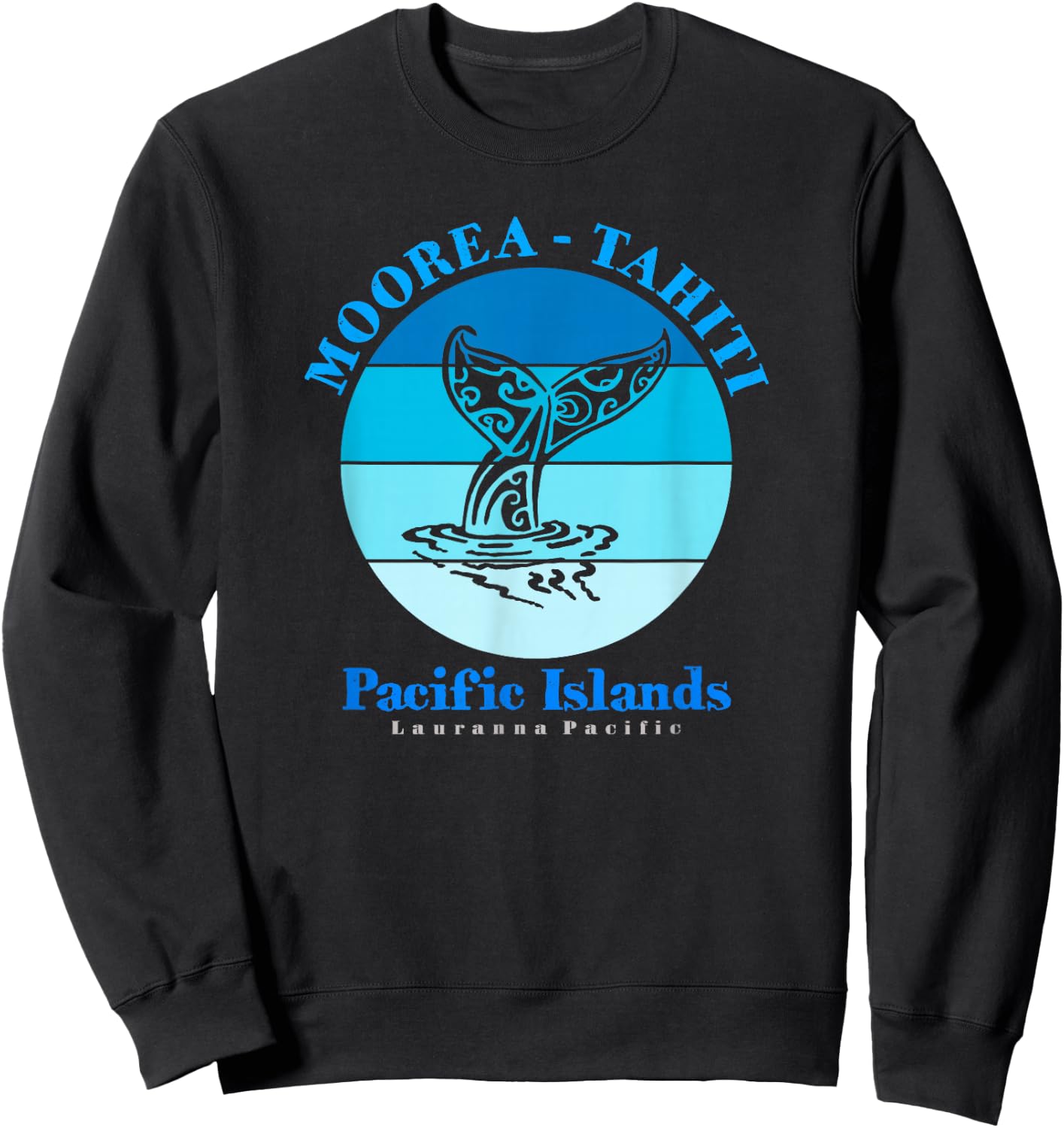 Whale Tail Moorea Tahiti Ocean Sweatshirt - Sweatshirt | Black