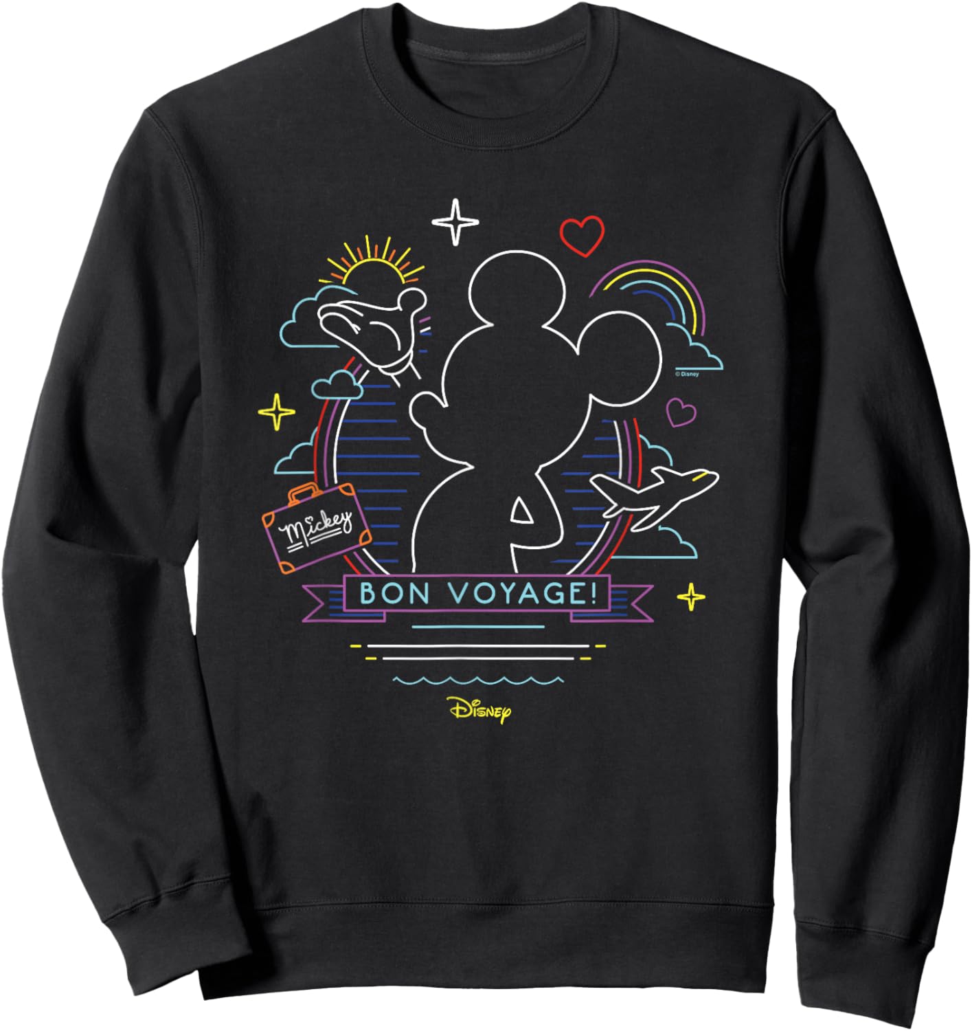 Mickey - Bon Voyage Sweatshirt - Sweatshirt | Black