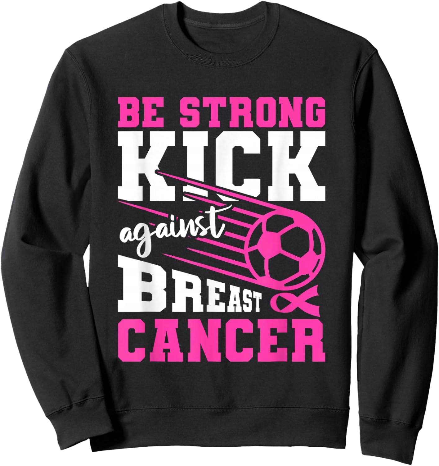 Football Breast Cancer Sweatshirt - Sweatshirt | Black