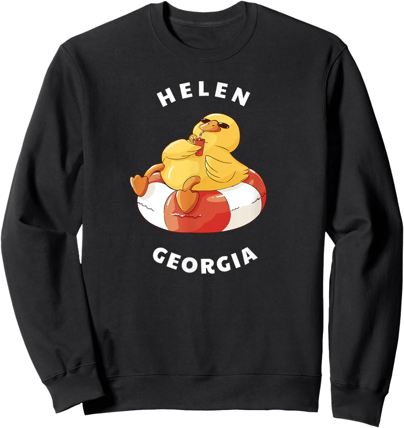 Helen Georgia Chattahoochee River Tubing GA Vacation Sweatshirt - Sweatshirt | Black