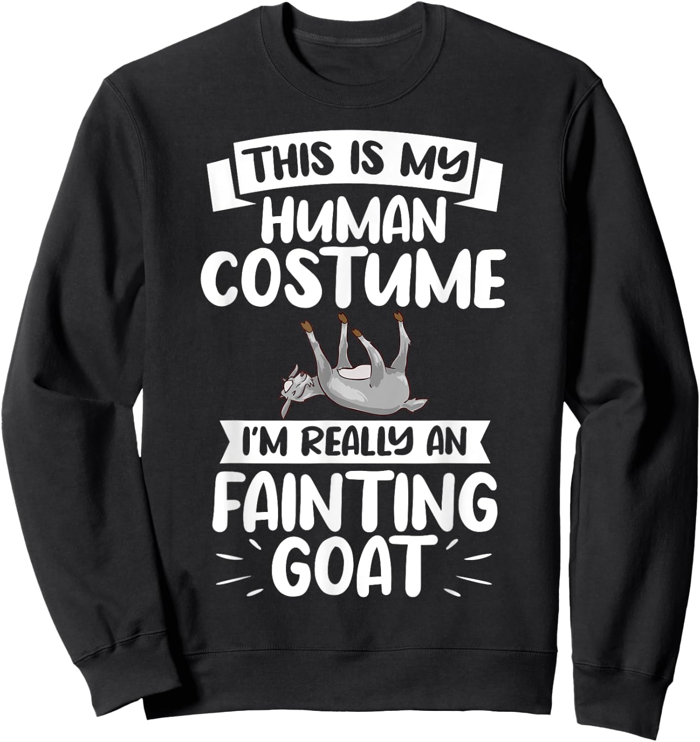 Fainting Goat Funny Tennessee Myotonic Goats Sweatshirt - Sweatshirt | Black