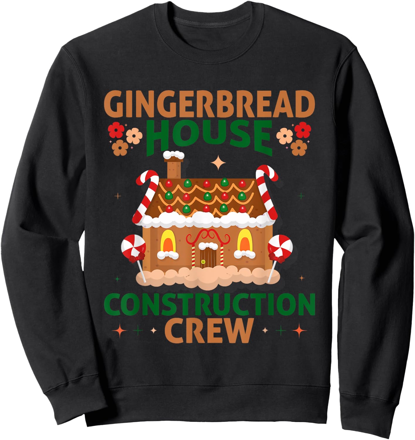 Official Gingerbread House Construction Crew Sweatshirt - Sweatshirt | Black