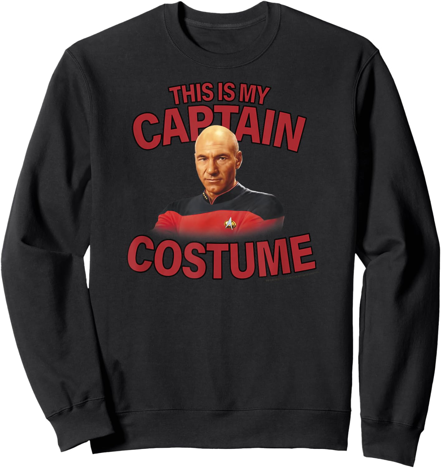 Star Trek Halloween This Is My Captain Costume Sweatshirt - Sweatshirt | Black