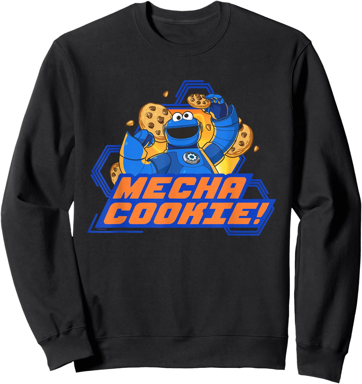 Sesame Street Mecha Builders Mecha Cookie! Sweatshirt - Sweatshirt | Black