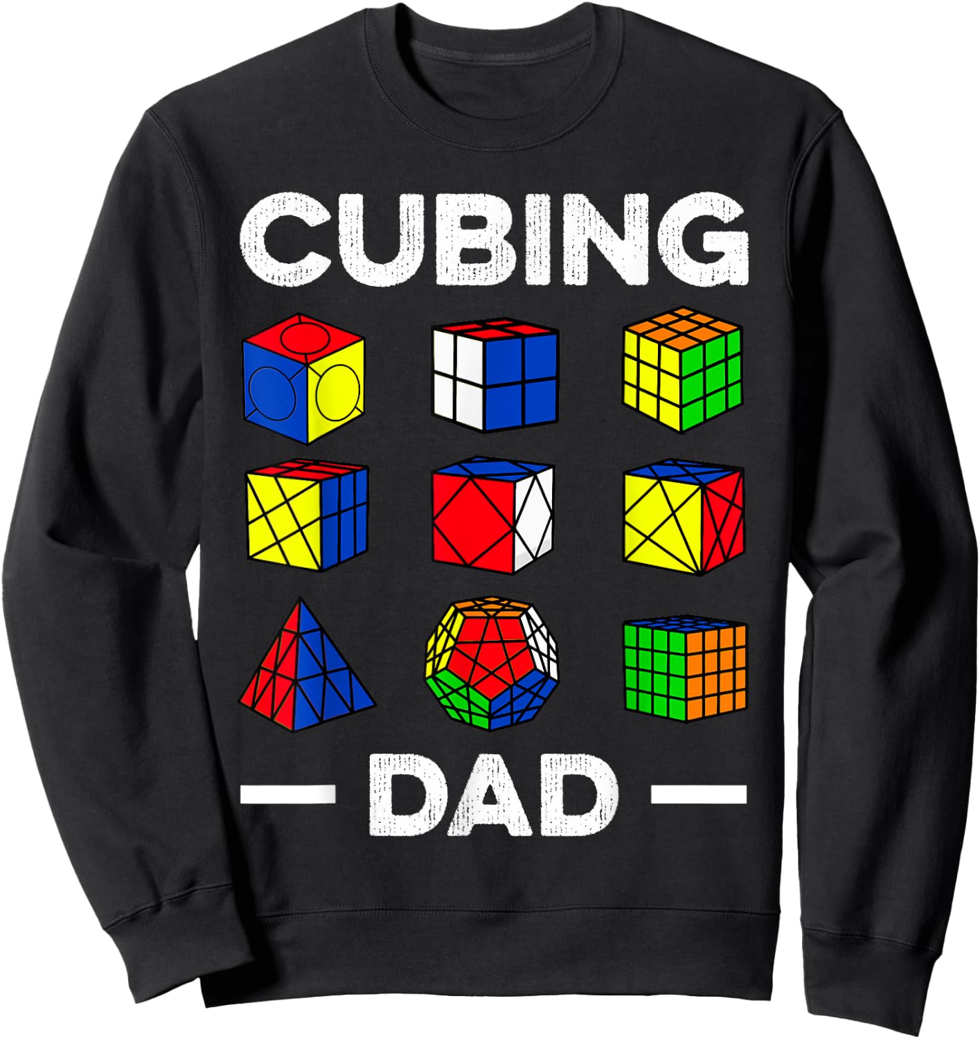 Cubing Dad Speedcubing Speedsolving Cuber Sweatshirt - Sweatshirt | Black