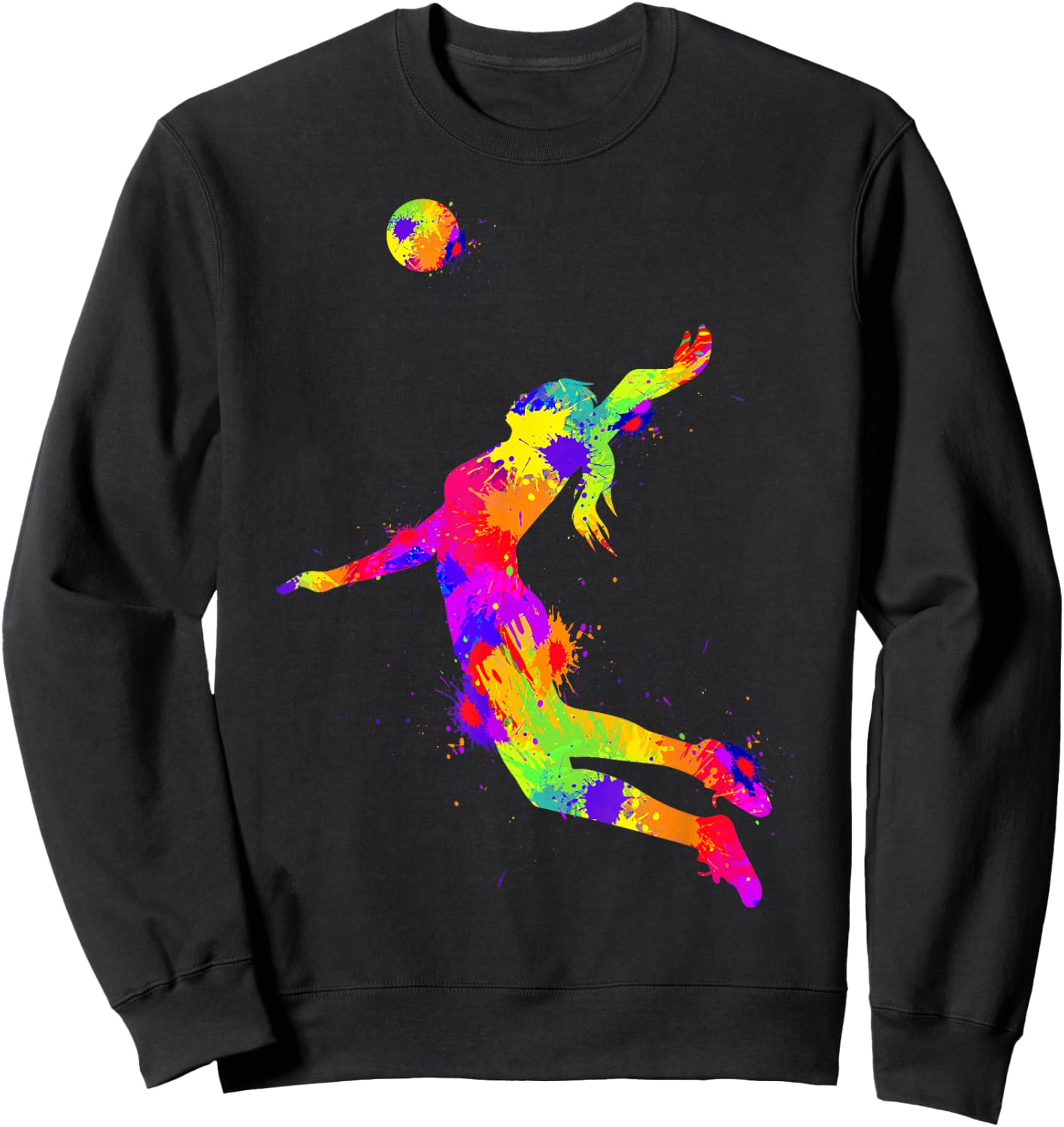 Volleyball Girls Volleyballer Women Sweatshirt - Sweatshirt | Black