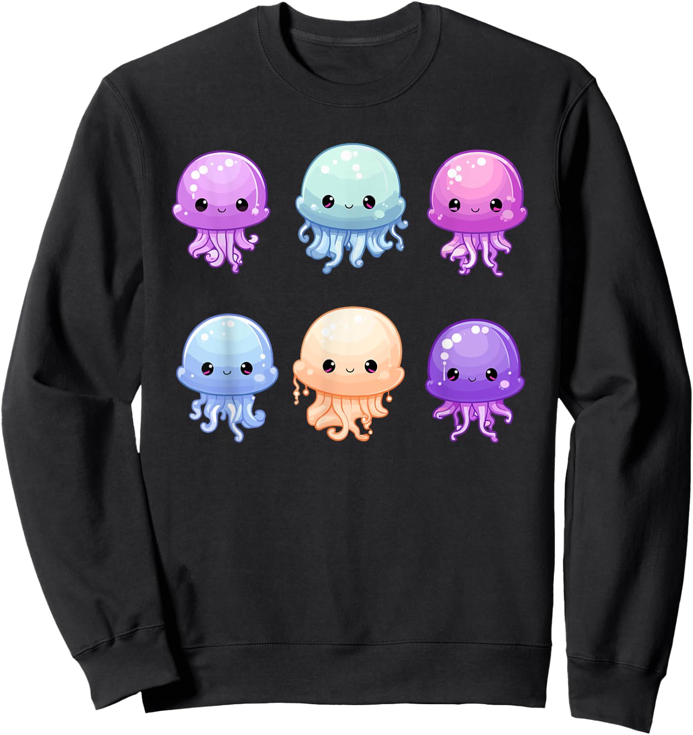 Cute Jellyfish Costume Jelly Fish Sea Ocean Girls Sweatshirt - Sweatshirt | Black