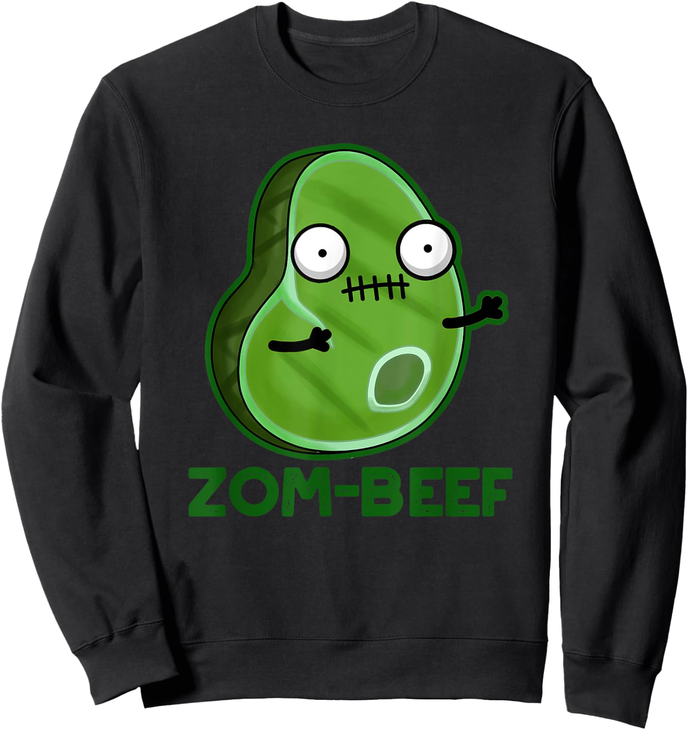 Zom-beef Funny Zombie Beef Pun Sweatshirt - Sweatshirt | Black