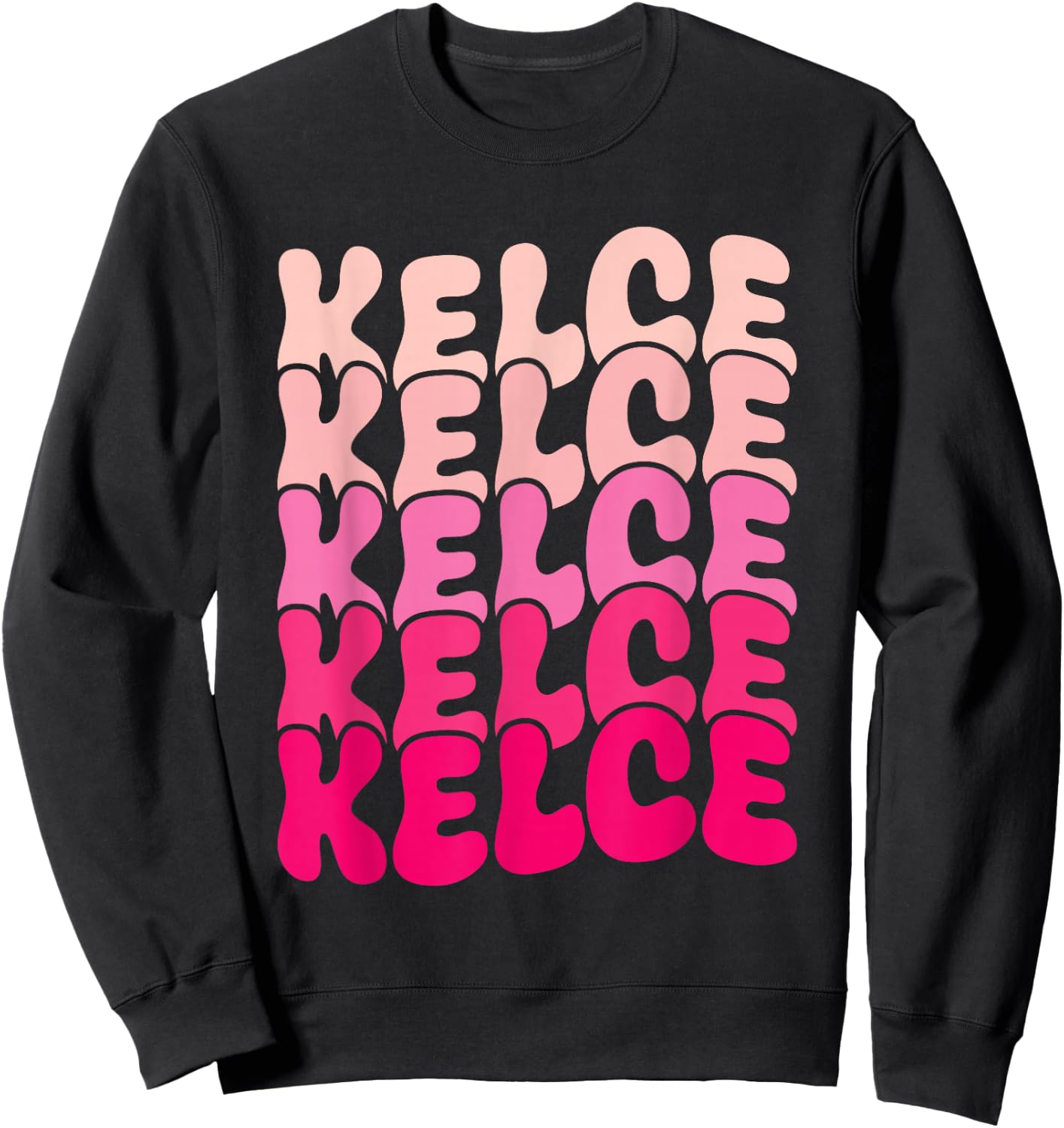 Kelce Vintage Personalized Name I Love Kelce Sweatshirt - Sweatshirt | Black