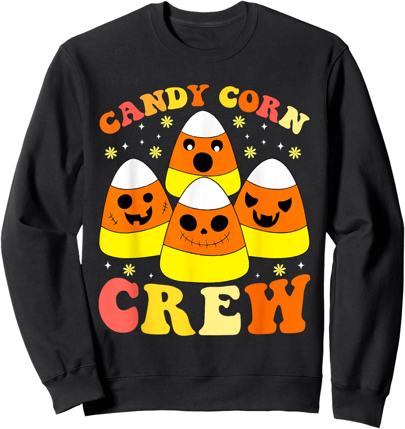 Halloween Candy Corn Squad Team Candy Corn Crew Halloween Sweatshirt - Sweatshirt | Black