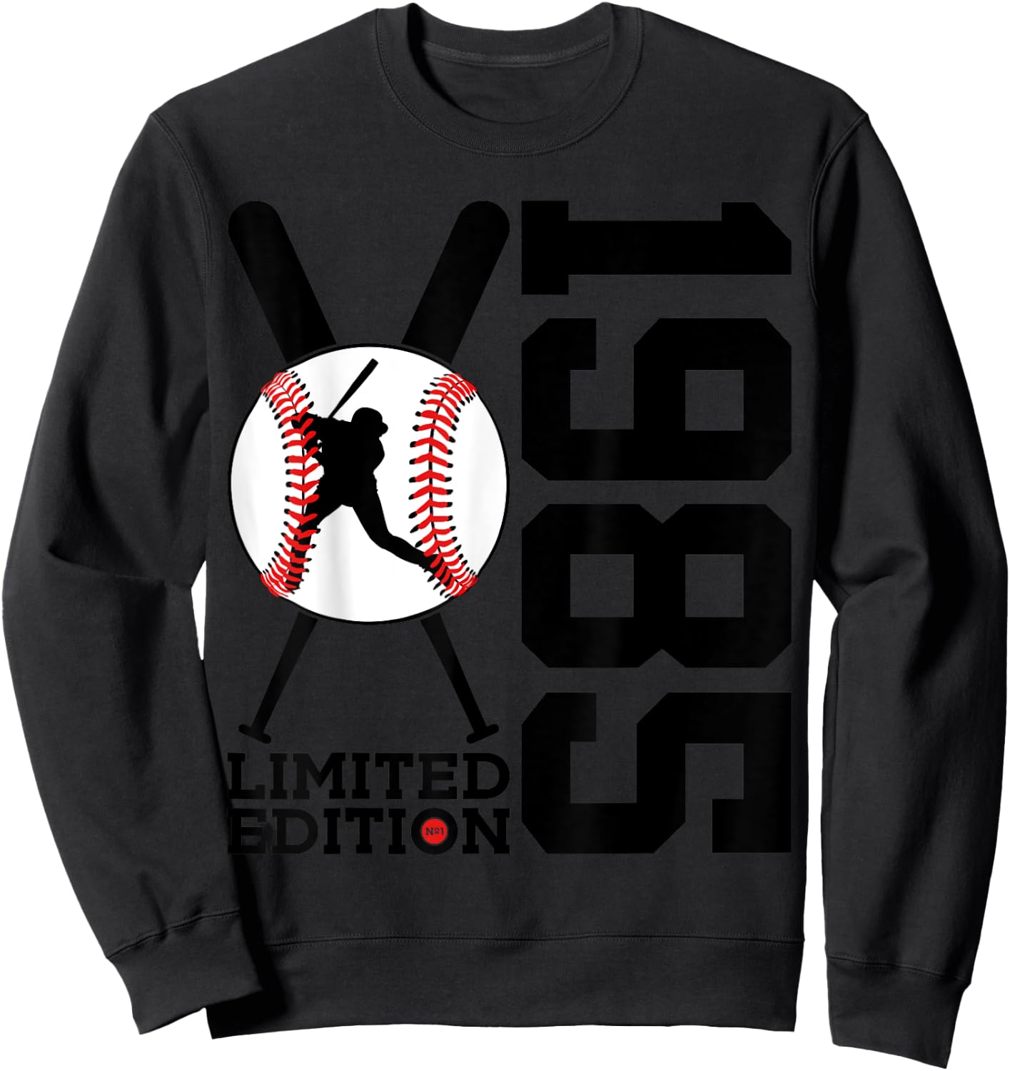 40th BIRTHDAY BASEBALL LIMITED EDITION 1985 Sweatshirt - Sweatshirt | Black