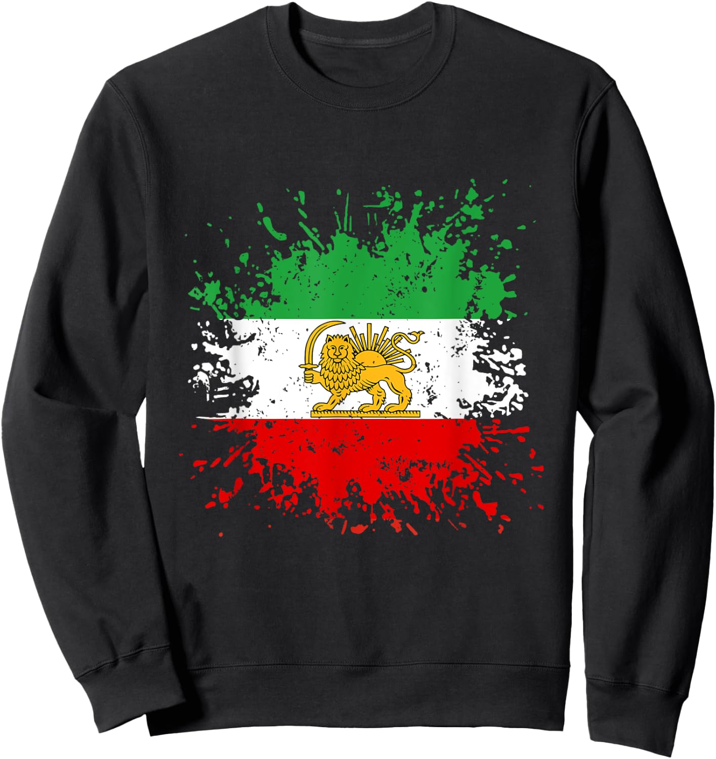 Iran Lion Sun Flag,Iran,Persian,Flag of Iran. Sweatshirt - Sweatshirt | Black