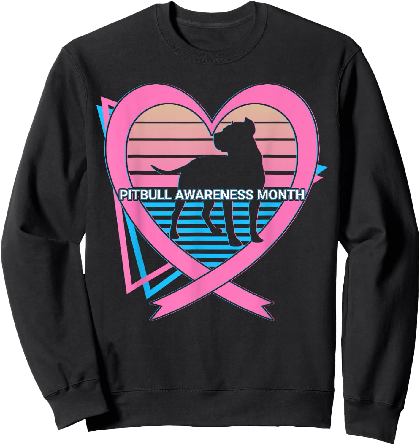 Pitbull Awareness Month Pitbull Awareness Month Pit Bull Sweatshirt - Sweatshirt | Black