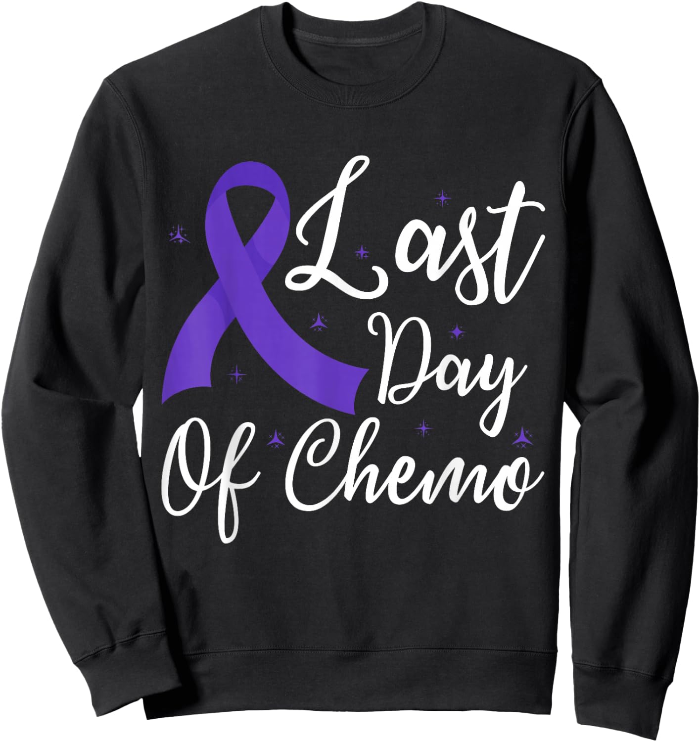 Last Day Of Chemo Pancreatic Cancer Awareness Month Warrior Sweatshirt - Sweatshirt | Black