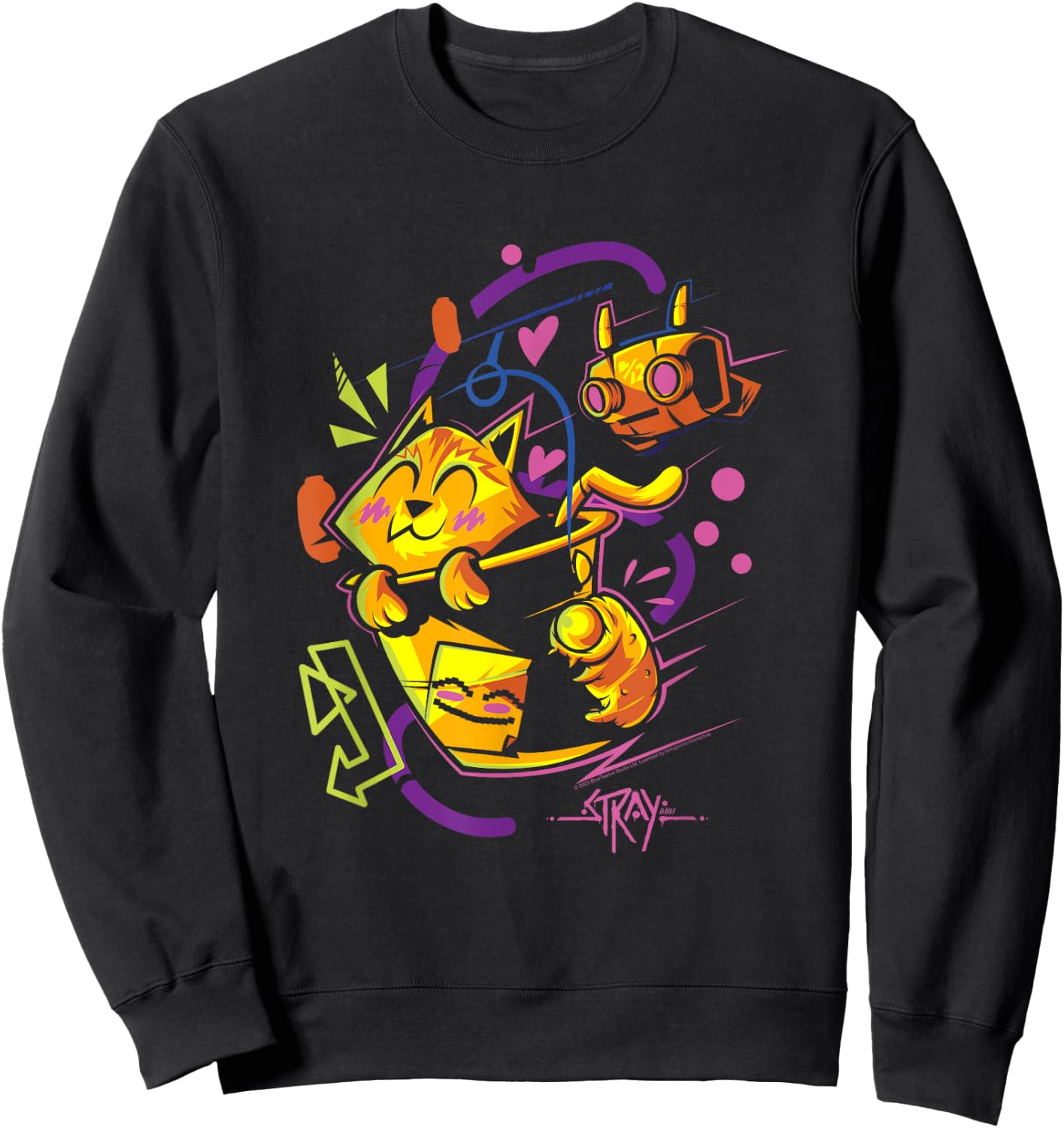 Stray Cat and B-12 Adventure Sweatshirt - Sweatshirt | Black