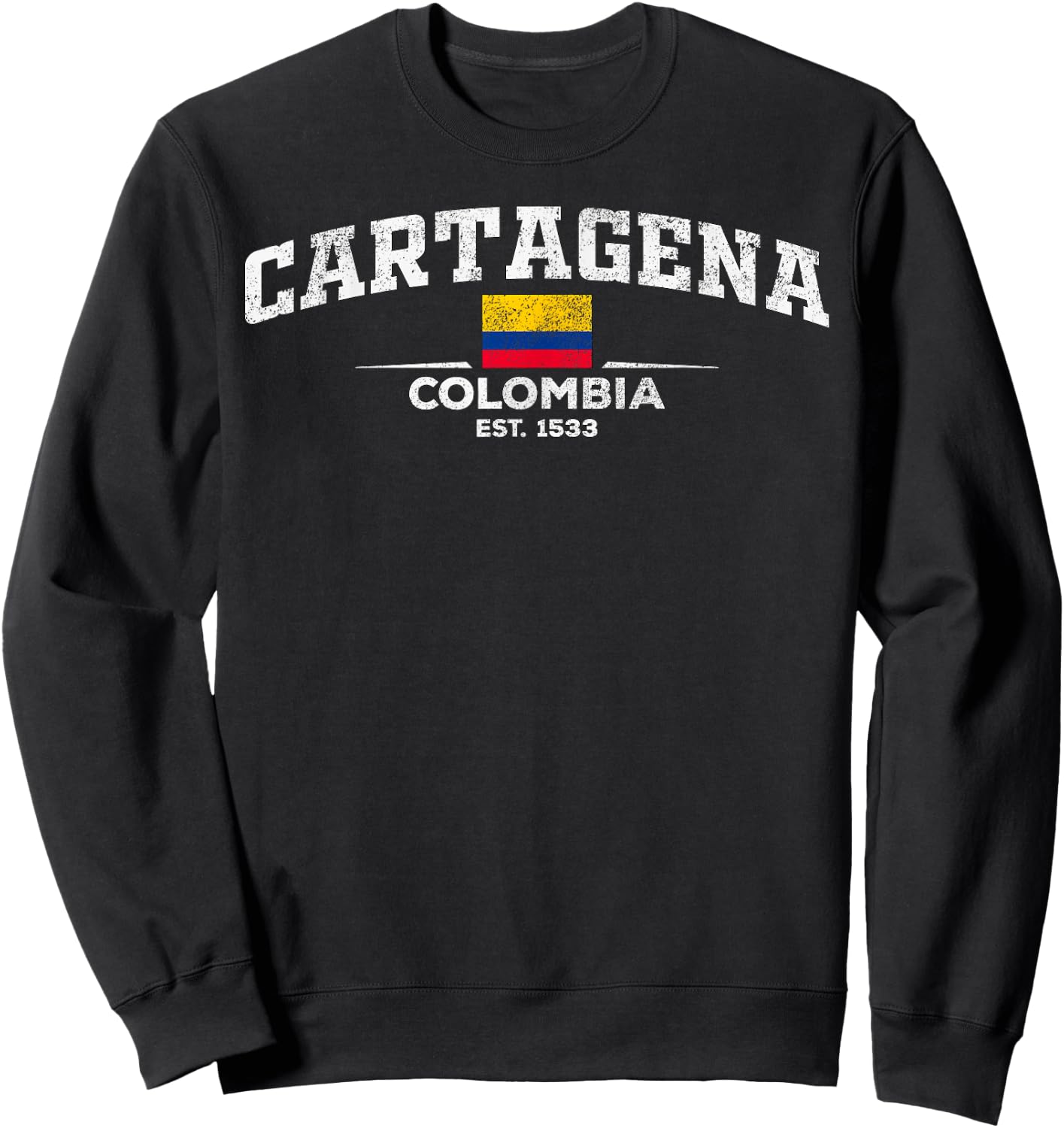 Cartagena Colombia Designs -Adults & Kids Black Short Sleeve - Small - Carlos Sainz Letter Print Sweatshirt - Sweatshirt | Black