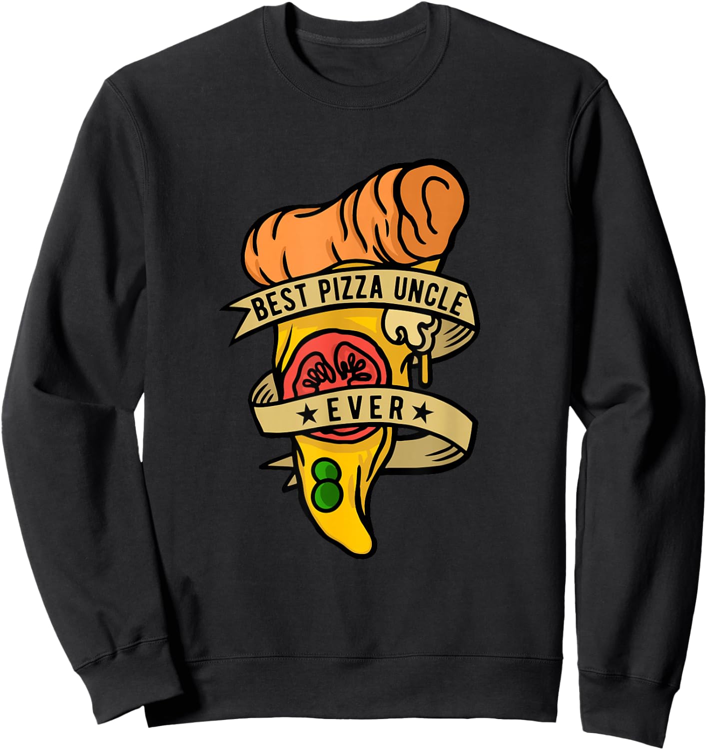 Best Pizza Uncle Ever Hobby Pizza Maker Sweatshirt - Sweatshirt | Black