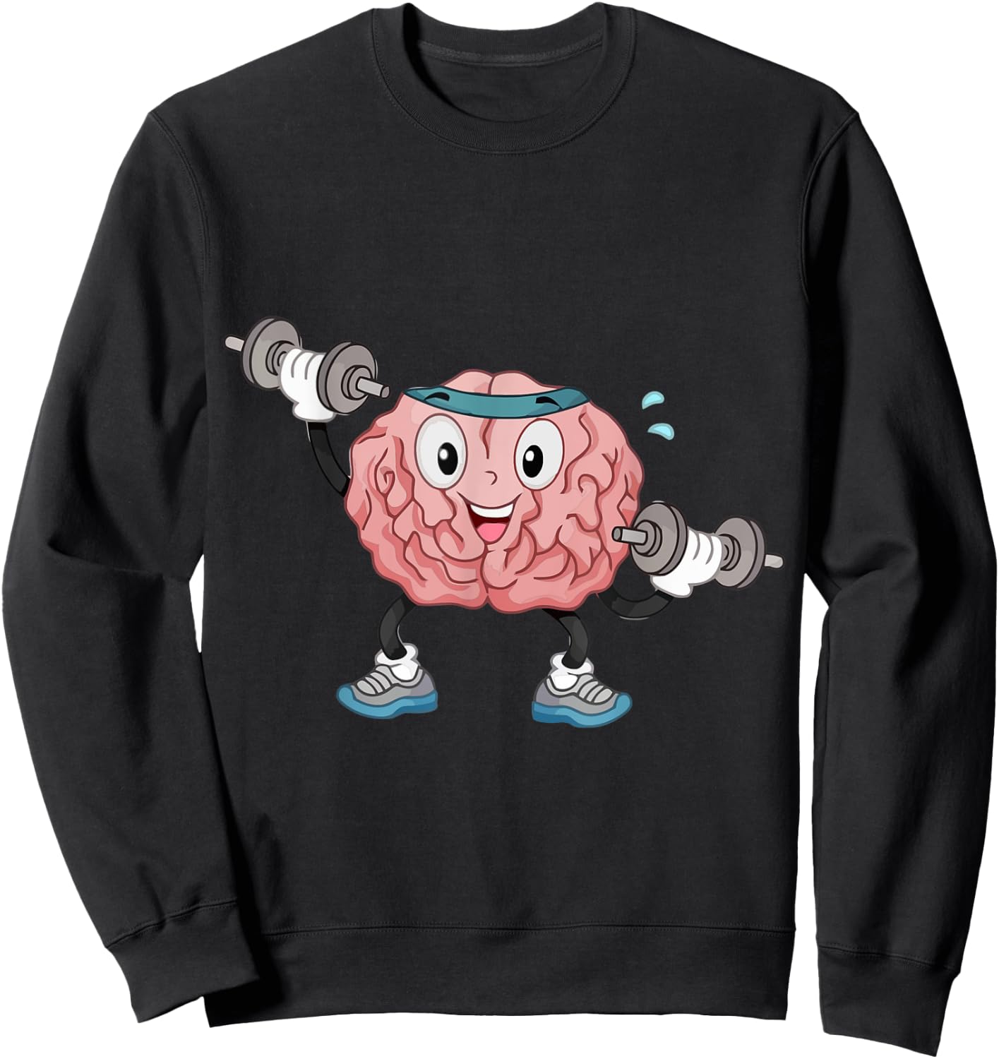 Exercise Your Brain - Work Out Your Brain Teacher Men Women Girls Kids Sweatshirt - Sweatshirt | Black