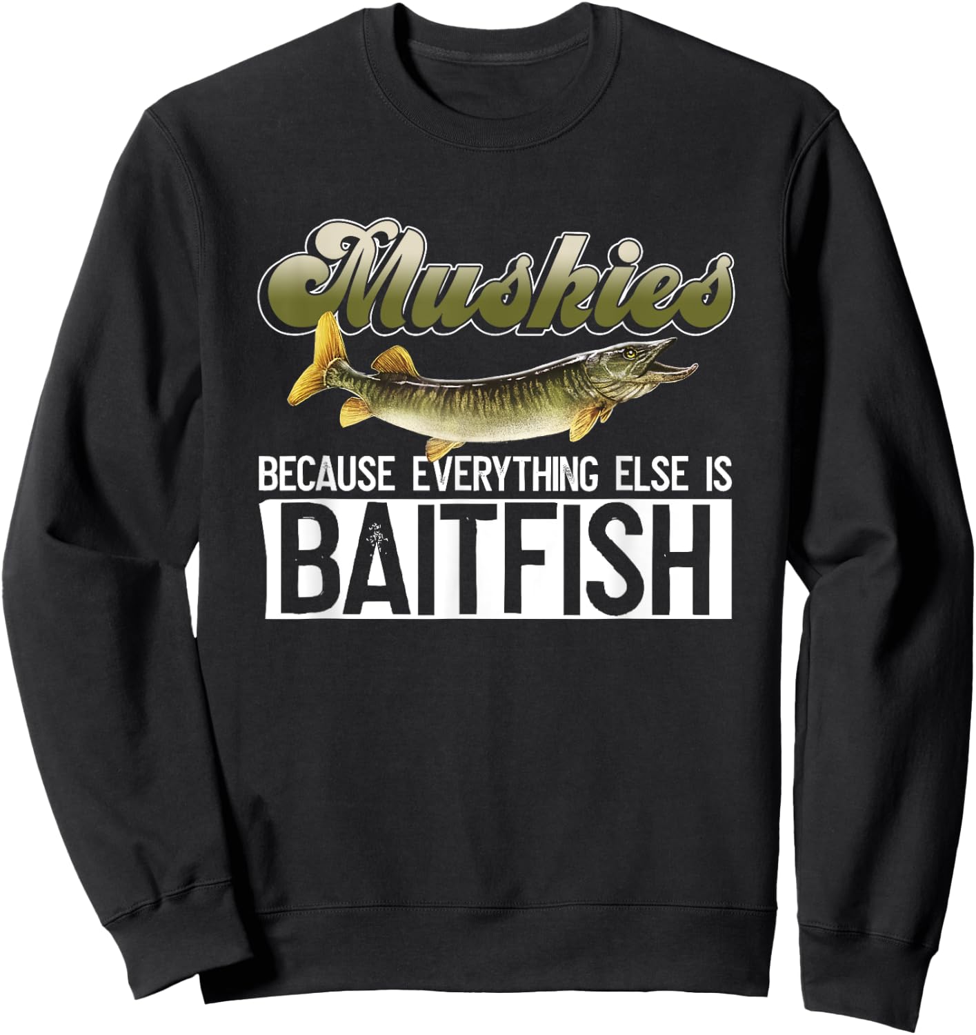 Muskie Hunter And Tiger Muskie Sweatshirt - Sweatshirt | Black