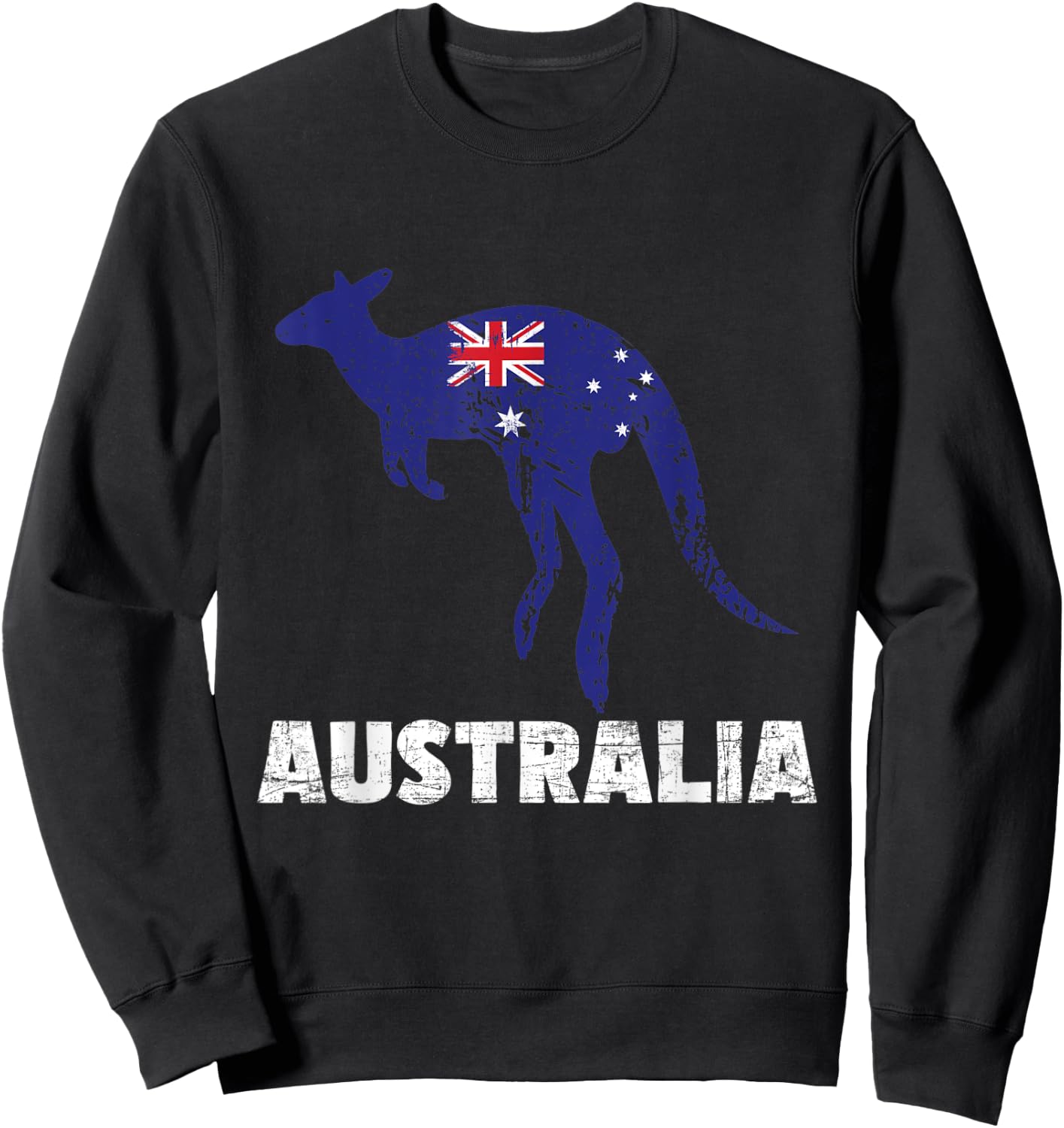 Mother And Baby Kangaroo - Marsupial Australia Animal Lover Sweatshirt - Sweatshirt | Black