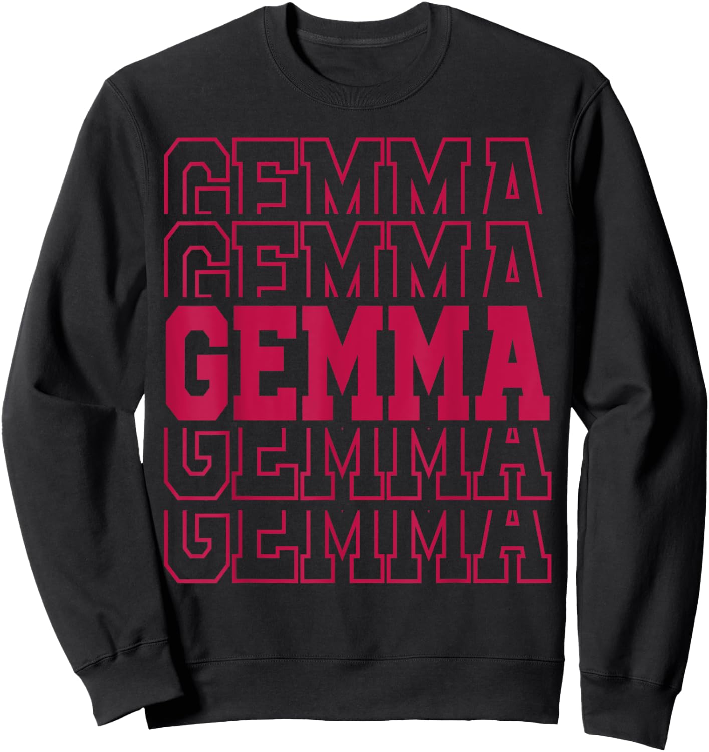 Cute Personalized Gemma Birthday Matching Family Sweatshirt - Sweatshirt | Black