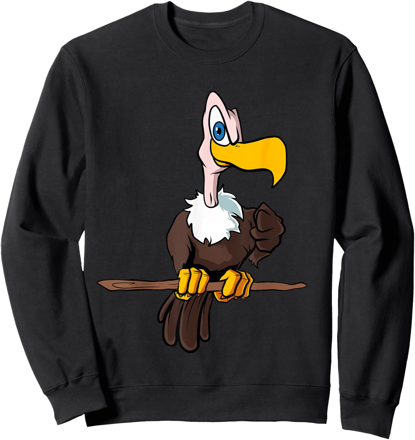 Ugly Cartoon Vulture Sweatshirt - Sweatshirt | Black