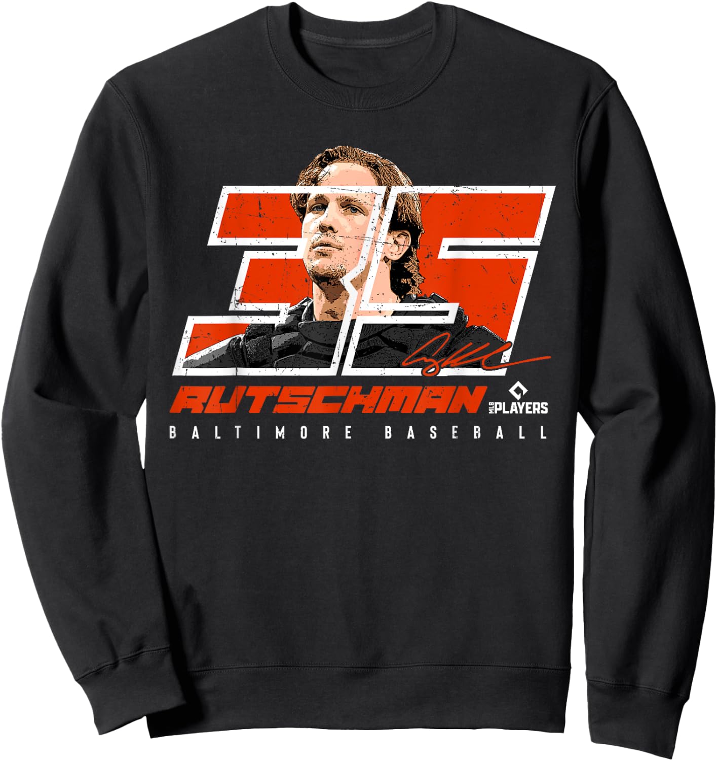 Silhouette Adley Rutschman Baltimore MLBPA Sweatshirt - Sweatshirt | Black