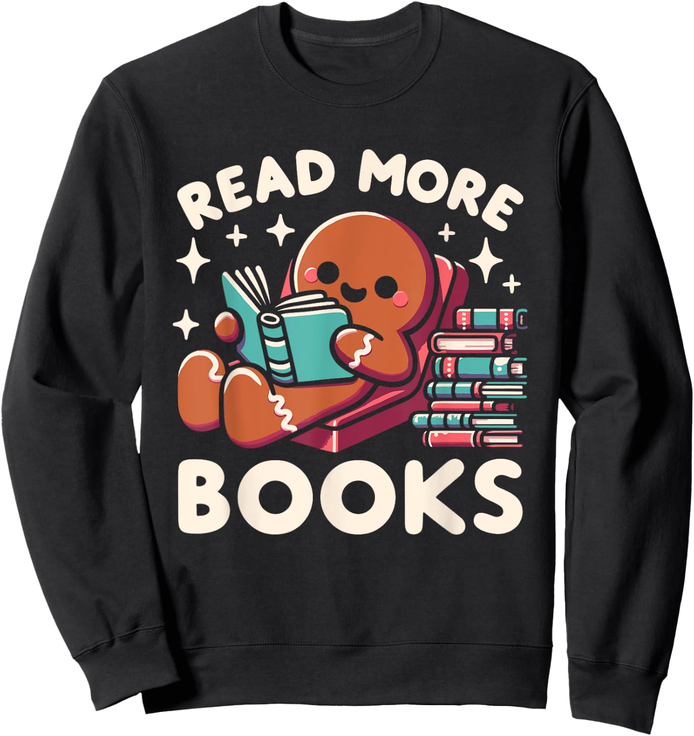 Christmas Teacher Read More Books Funny Women Sweatshirt - Sweatshirt | Black