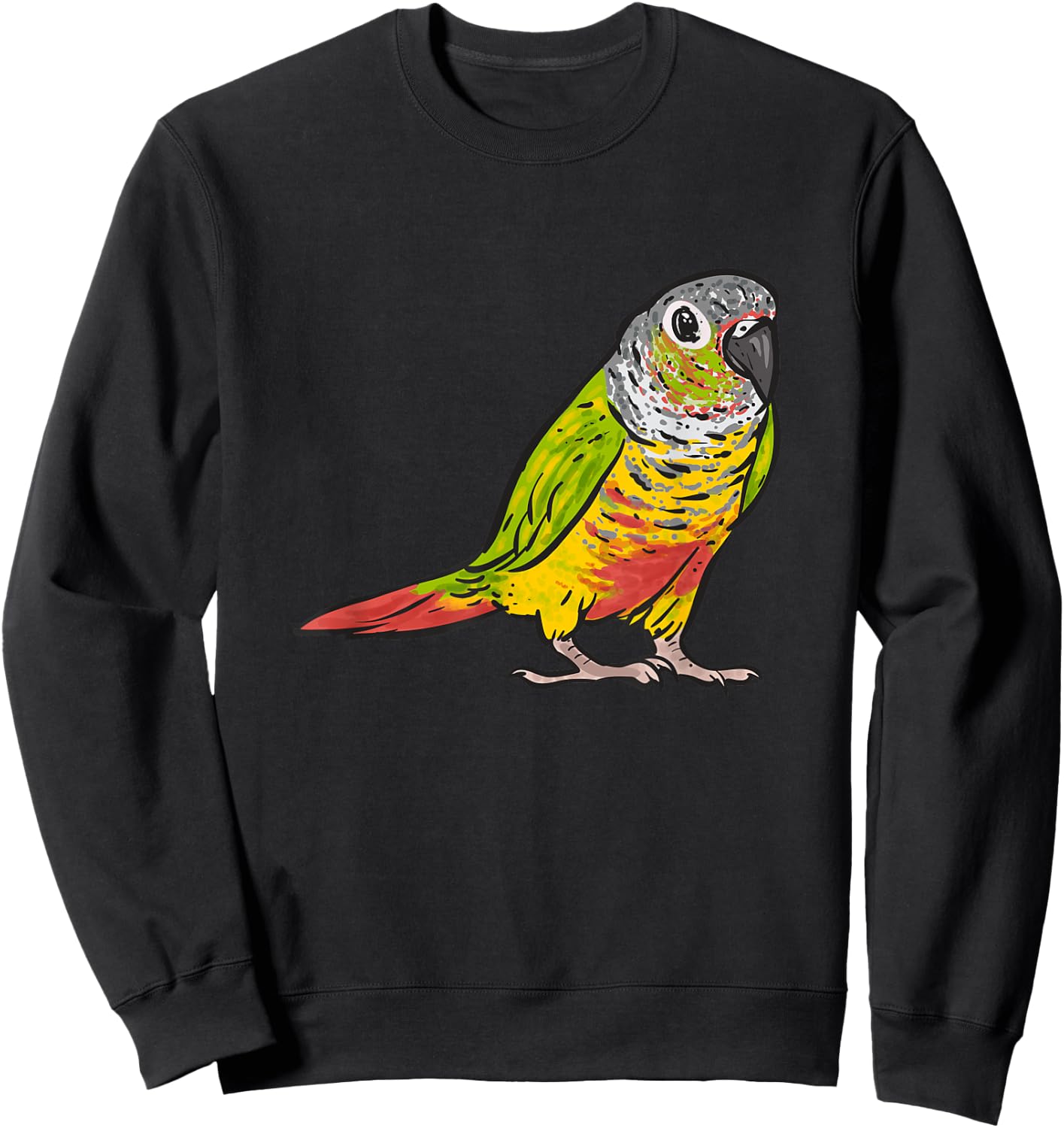 Green Cheek Conure Parrot Bird Conure Sweatshirt - Sweatshirt | Black