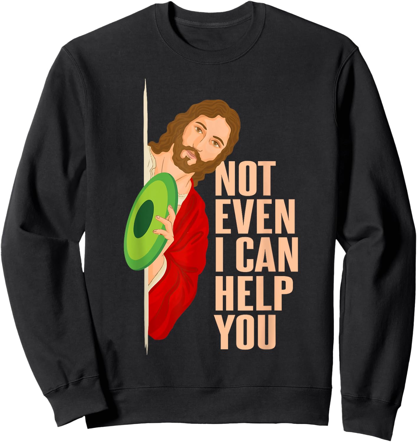 Frisbee Golf Player Jesus Funny Disc Golf Sweatshirt - Sweatshirt | Black