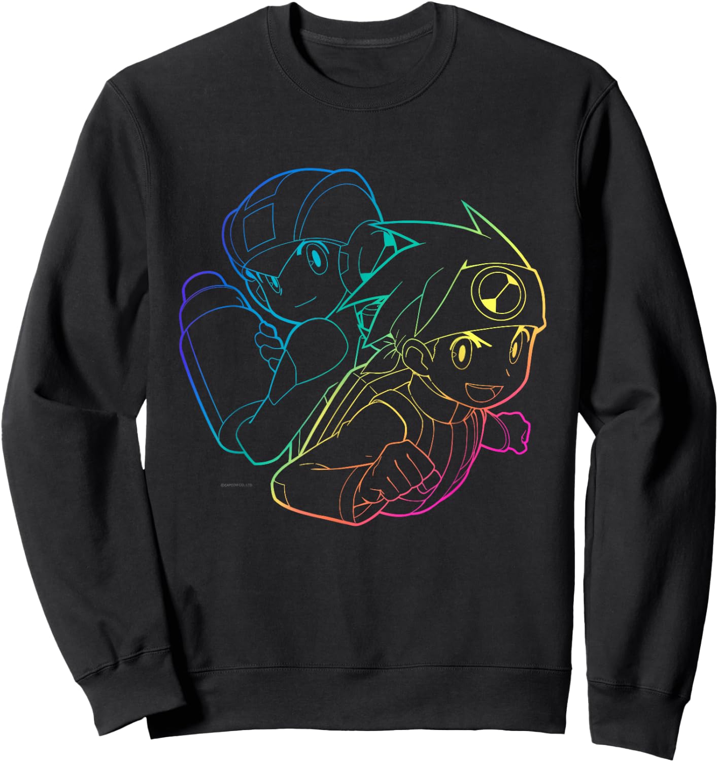 Mega Man Battle Network Gaming Design Sweatshirt - Sweatshirt | Black
