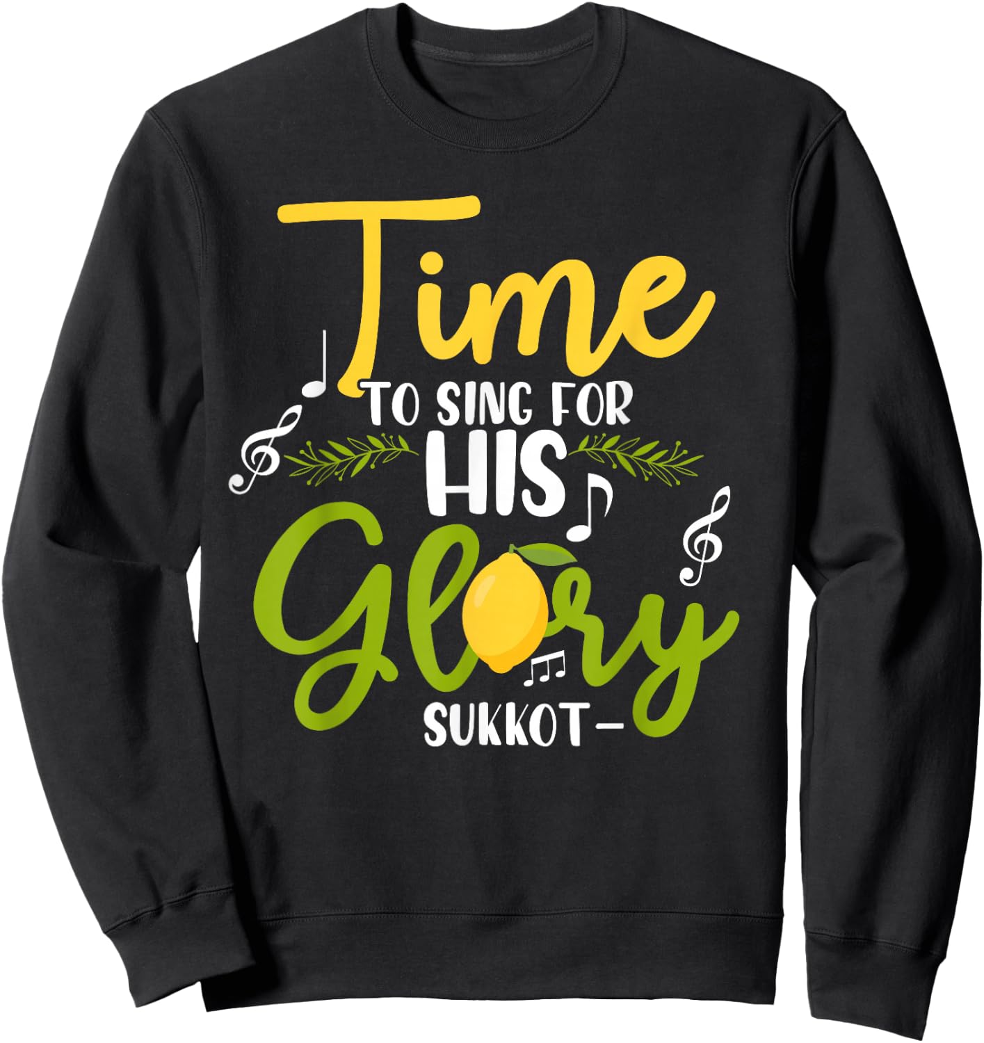 Feast of Tabernacles Biblical Religious Sukkot Sweatshirt - Sweatshirt | Black