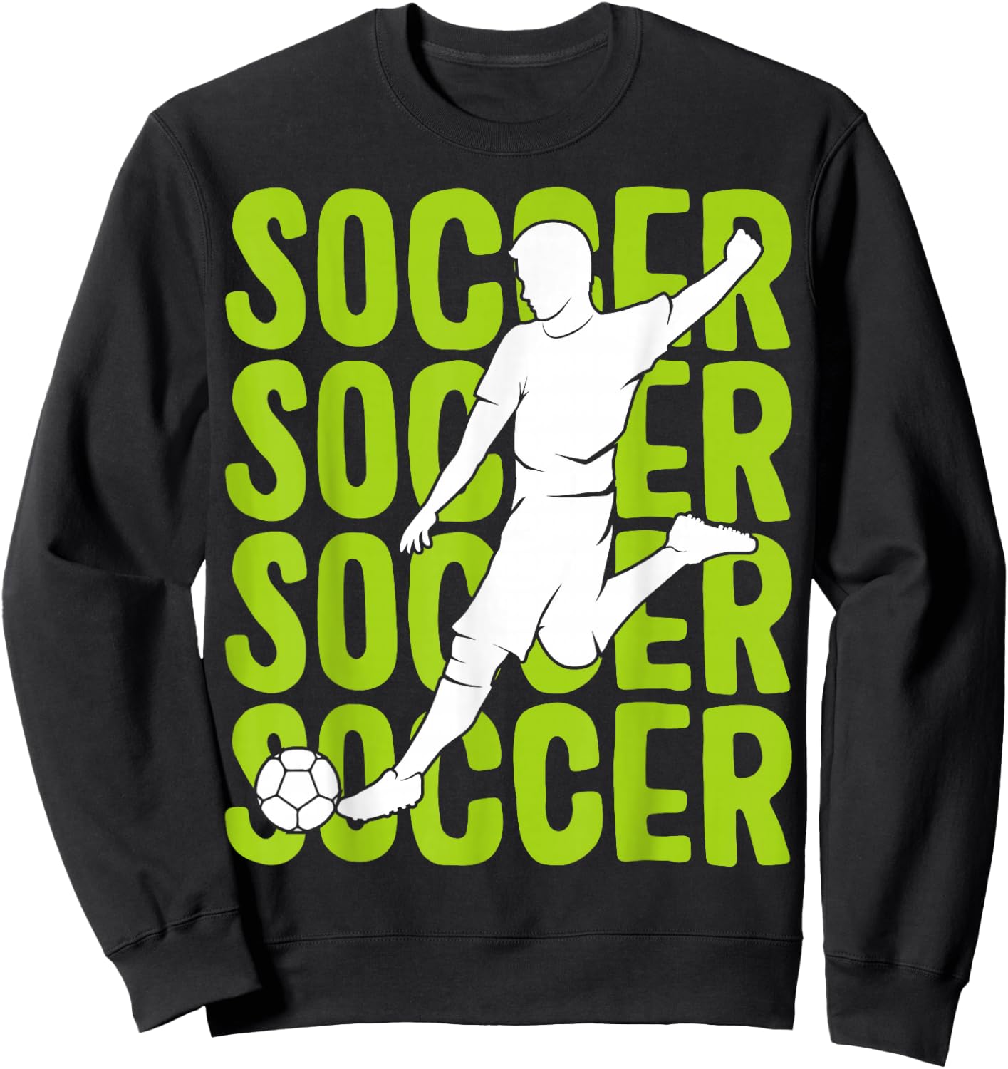 Soccer Boys Men Kids Sweatshirt - Sweatshirt | Black