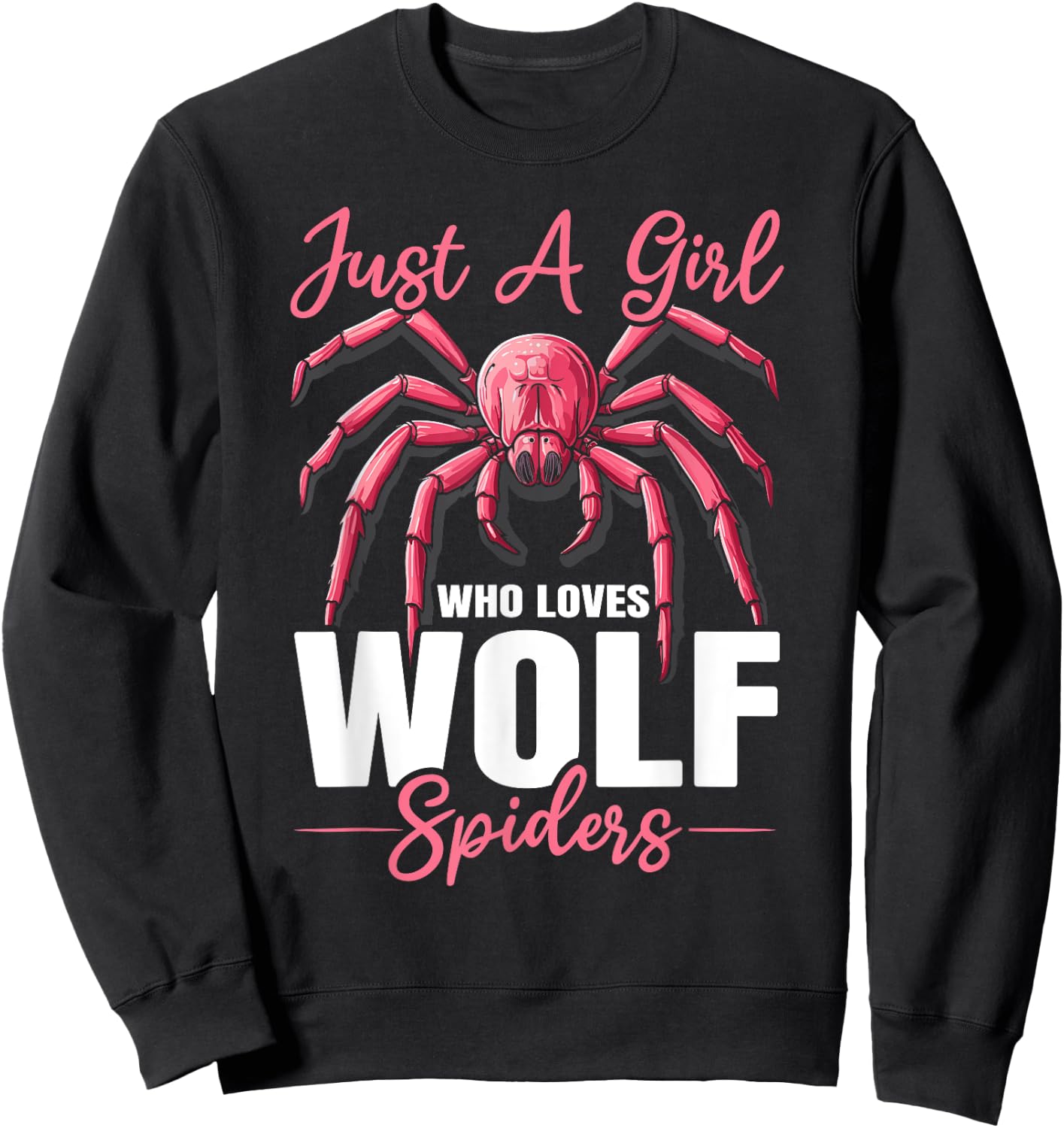 Wolf Spider Terrarium Insect Lover Web Arachnid Sweatshirt - Sweatshirt | Black