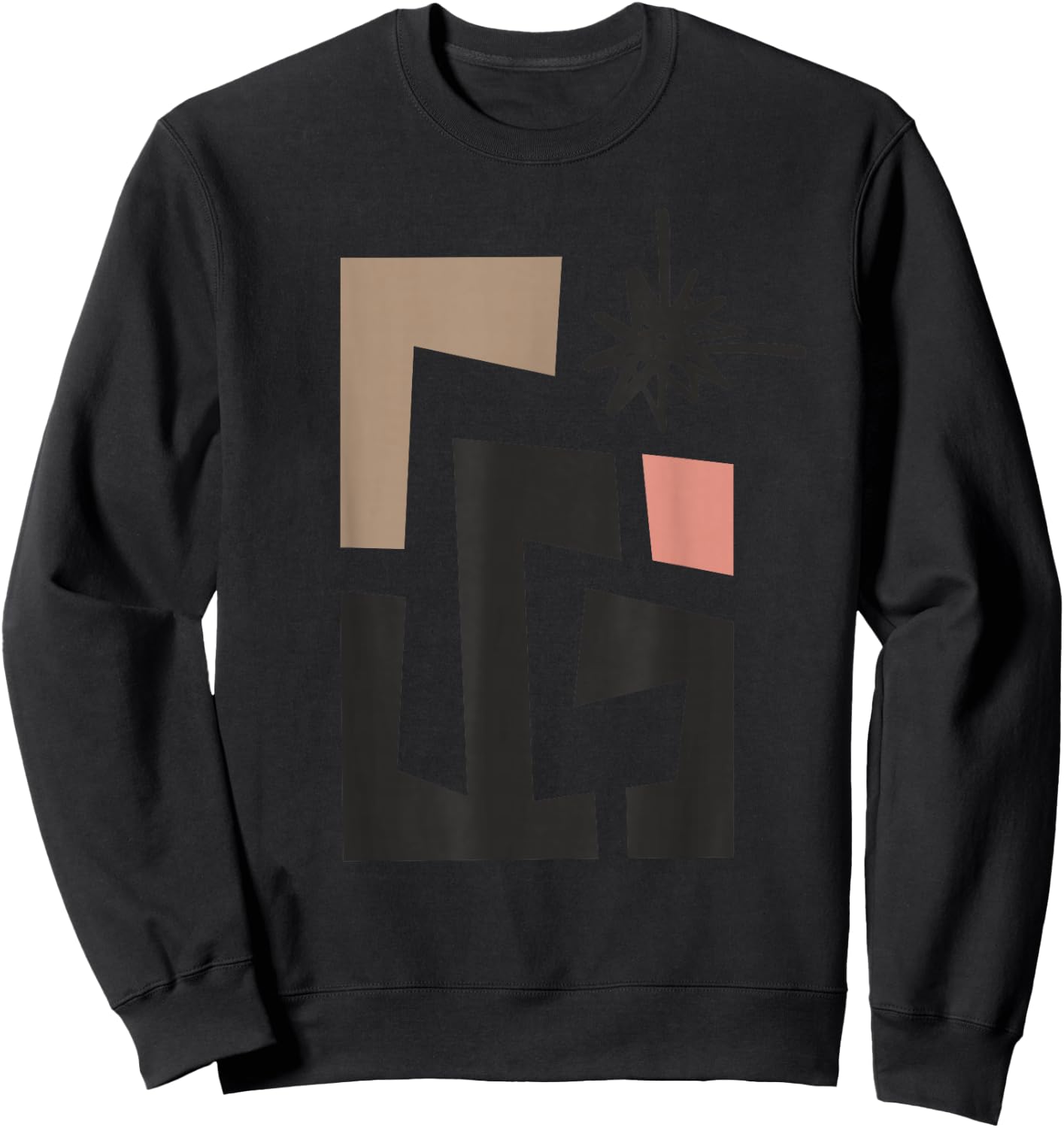 Contemporary Abstract Art Sweatshirt - Sweatshirt | Black