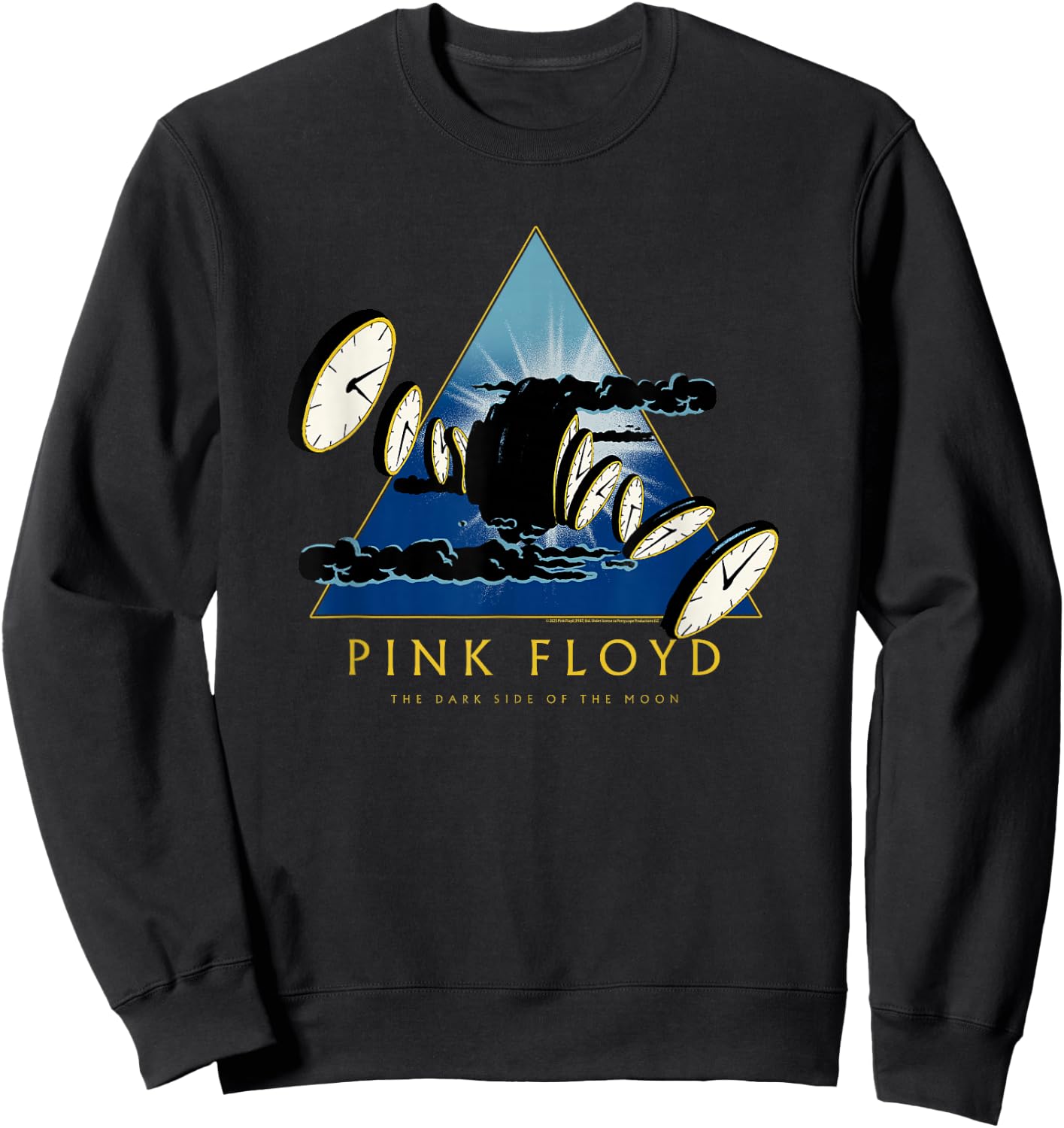 Pink Floyd The Dark Side of The Moon 50th Melting Clocks Sweatshirt - Sweatshirt | Black