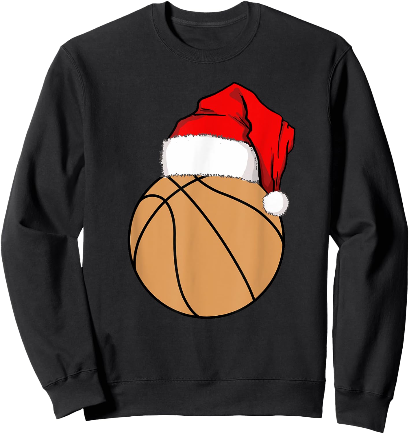Christmas Basketball Santa Sweatshirt - Sweatshirt | Black