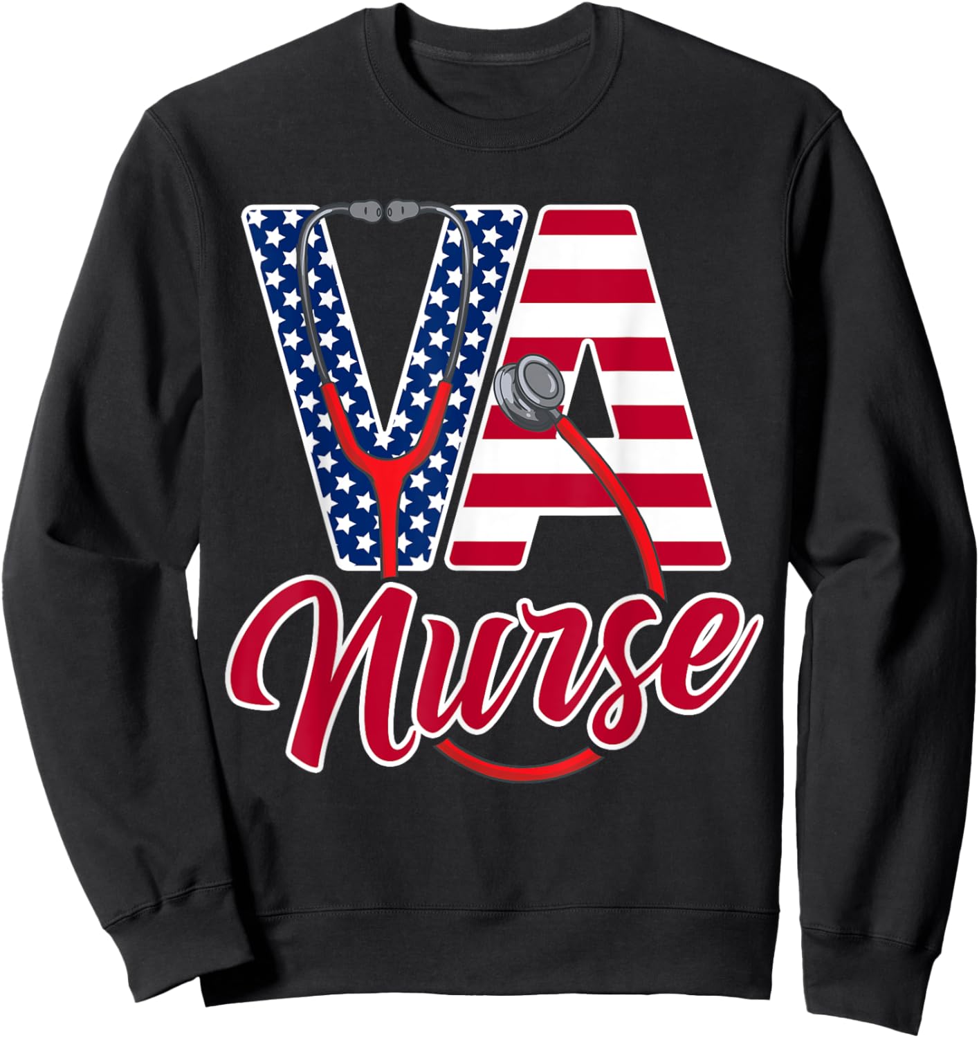 VA Nurse Apparel - VA Nurse Squad Sweatshirt - Sweatshirt | Black