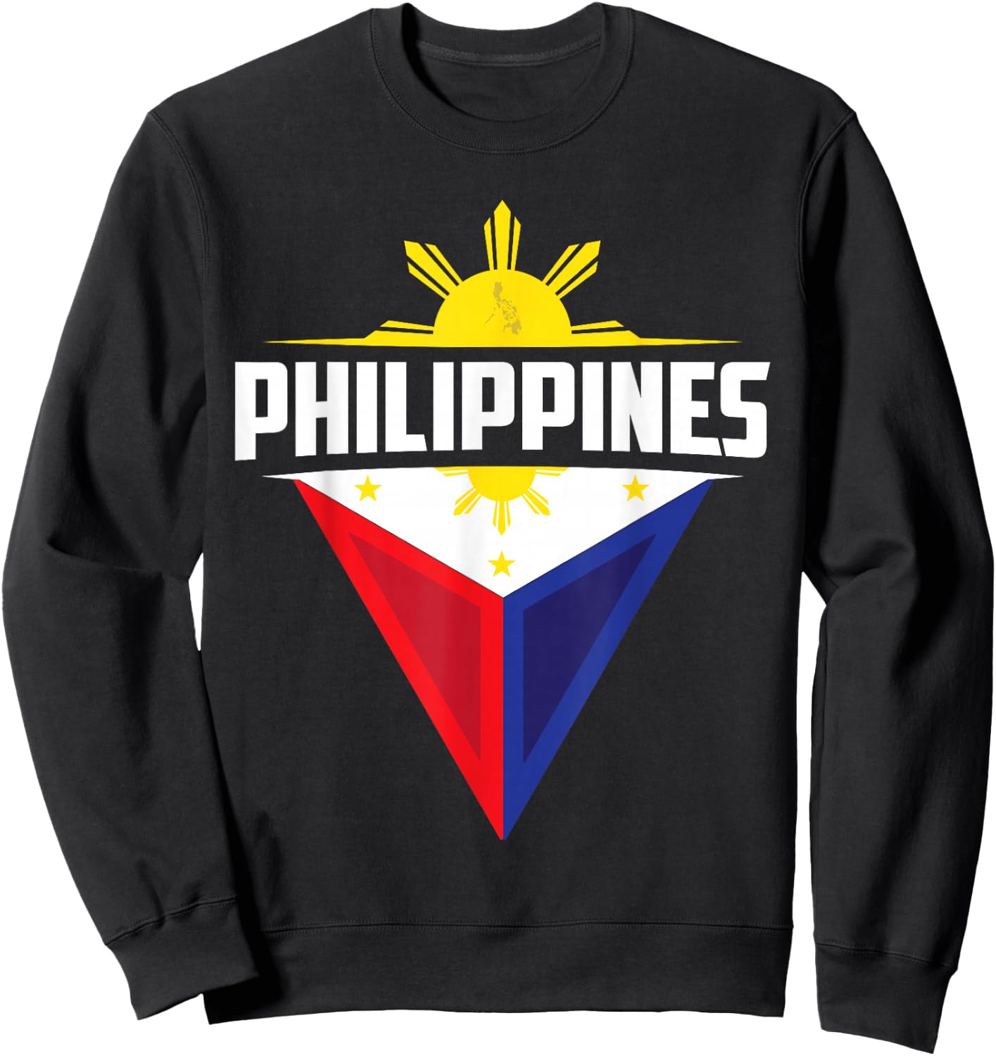 Mabuhay Philippine Flag Filipino Heritage Pinoy Pinay Sweatshirt - Sweatshirt | Black