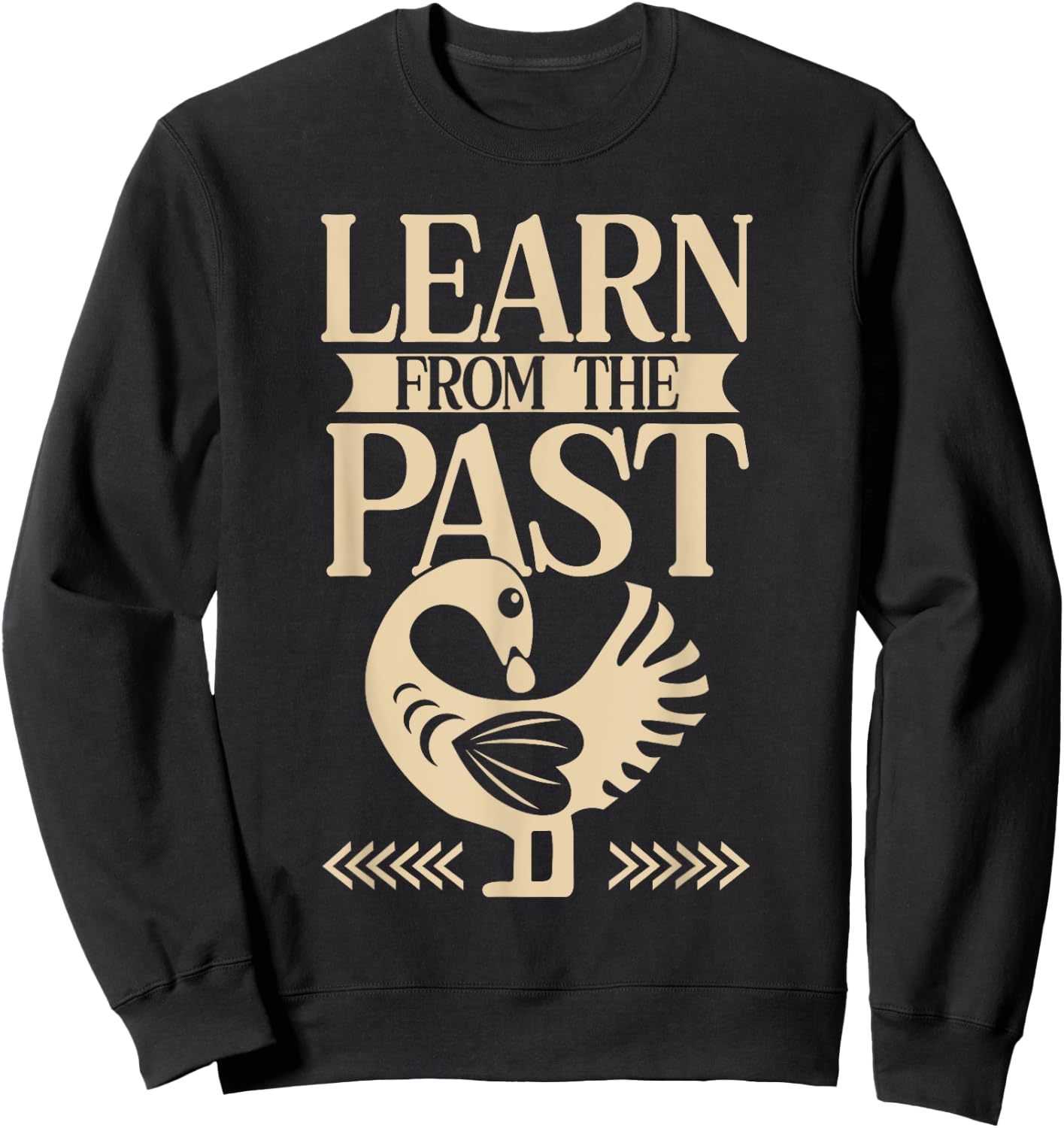 Sankofa Bird Learn From The Past Sweatshirt - Sweatshirt | Black