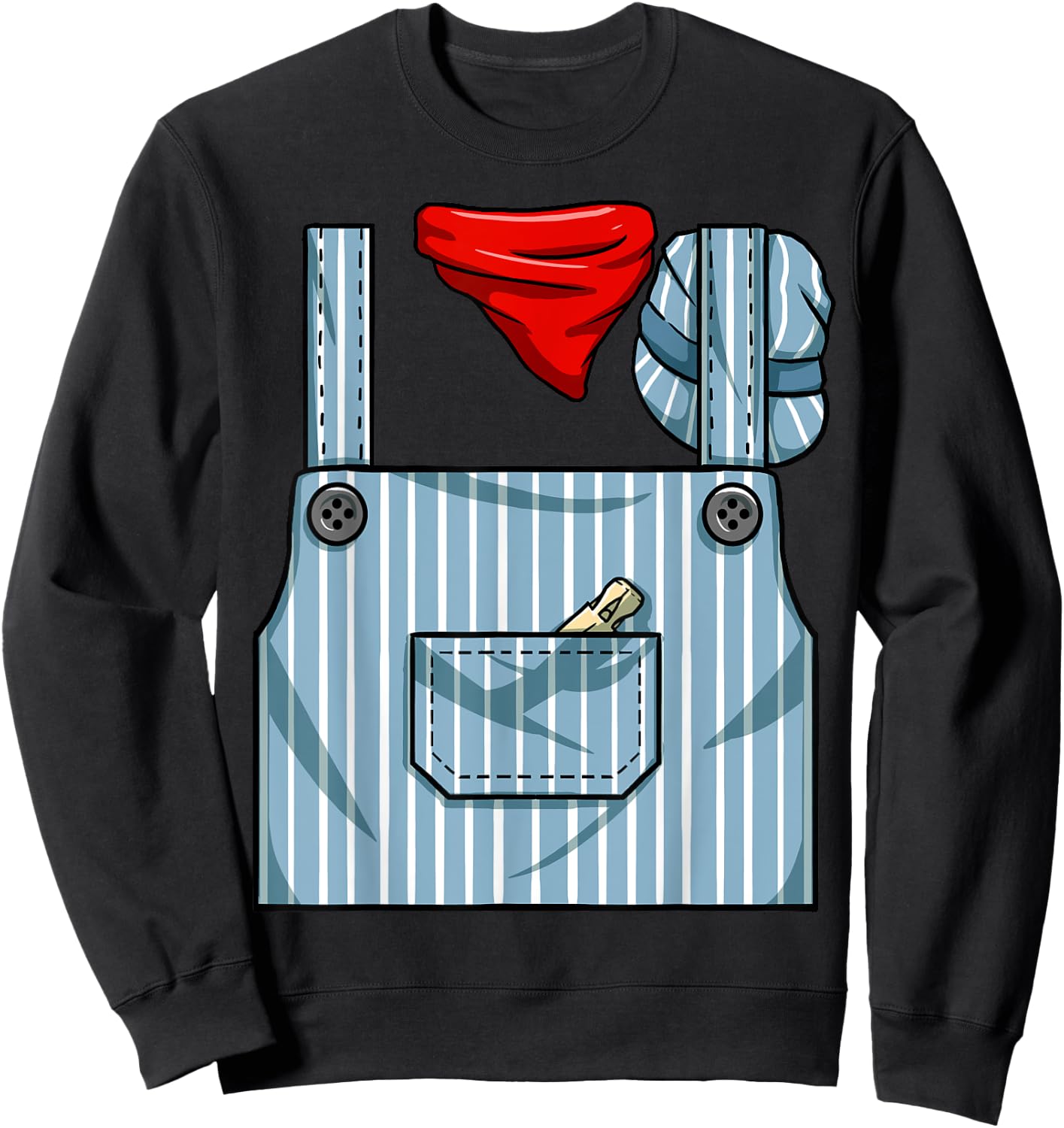 Train Engineer Conductor Costume Halloween Train Engineer Sweatshirt - Sweatshirt | Black